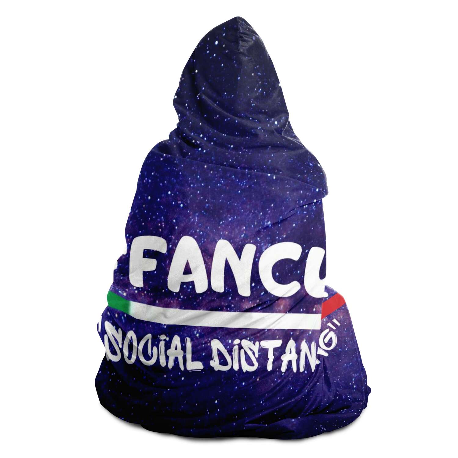 Vaffanculo "Social Distancing" Galaxy Hooded Blanket