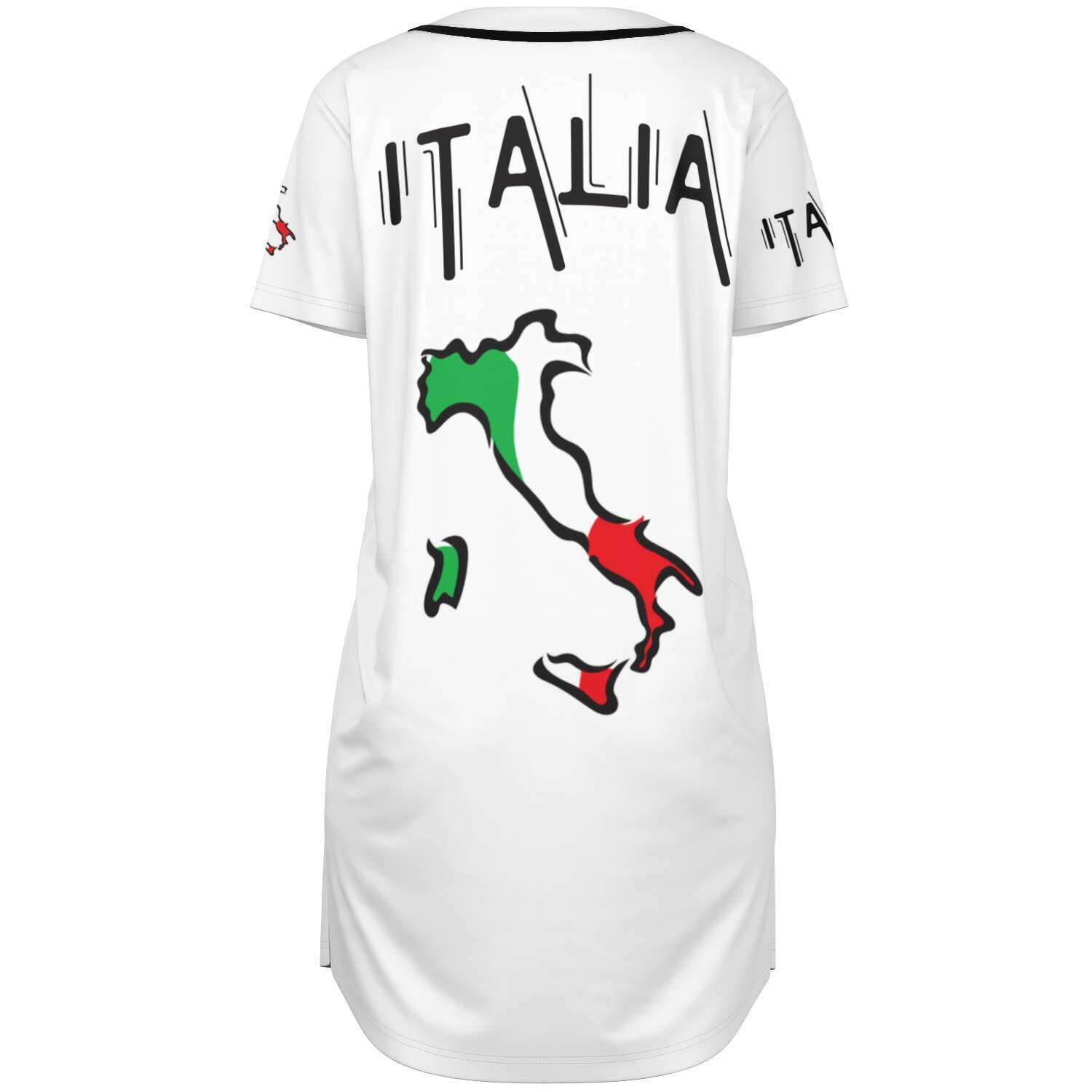 Italia Flag Map Baseball Jersey Dress