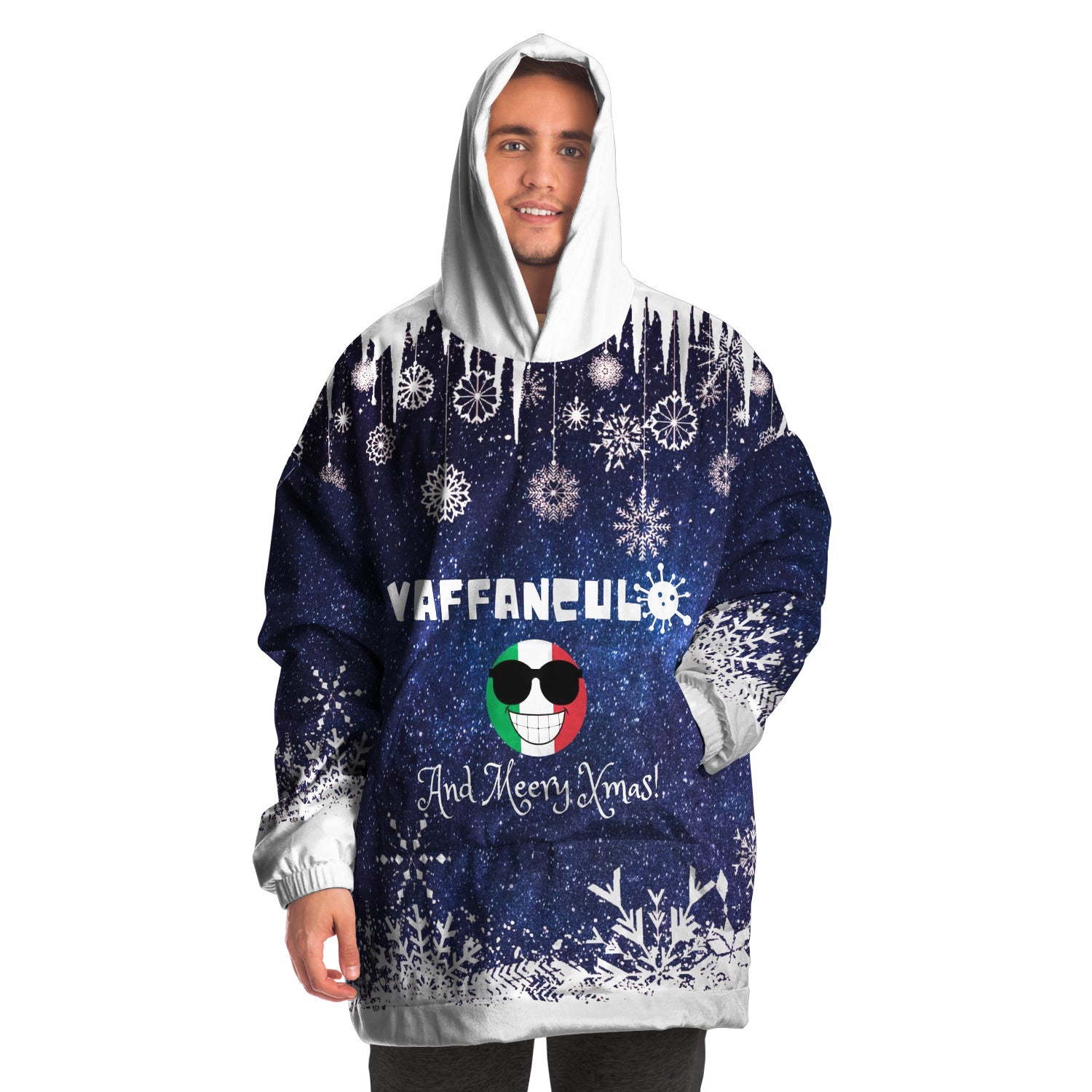 Vaffanculo Merry Xmas Galaxy Ugly Xmas Snug Hoodie