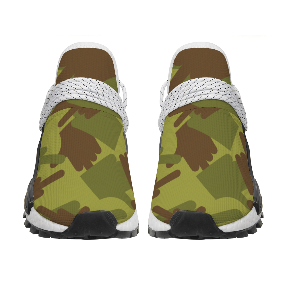 Fuck You Green Camo Breathable Non-Slip Sports Sneakers