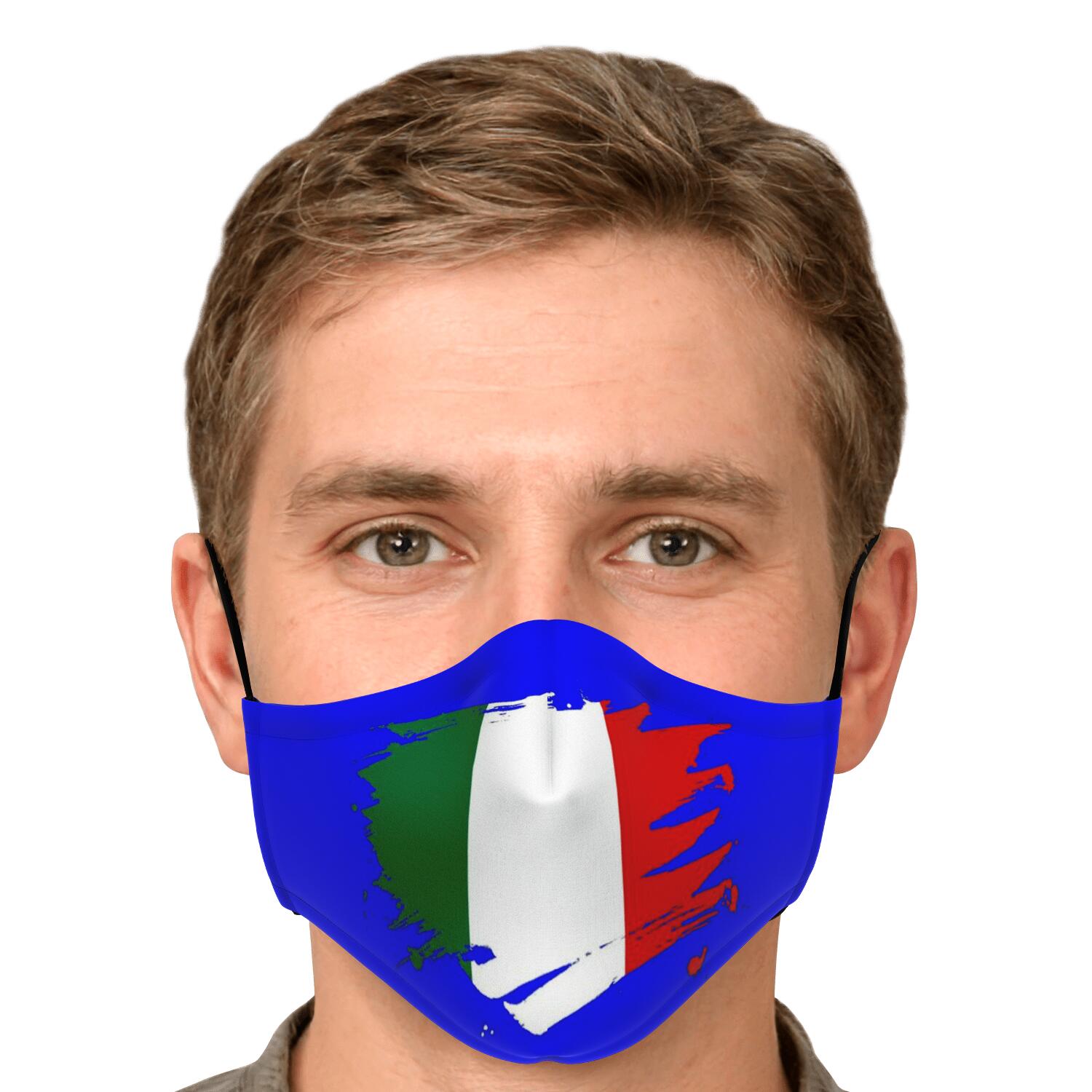 Italian Flag Paint Blu Face Mask + 2 PM 2.5 Filters