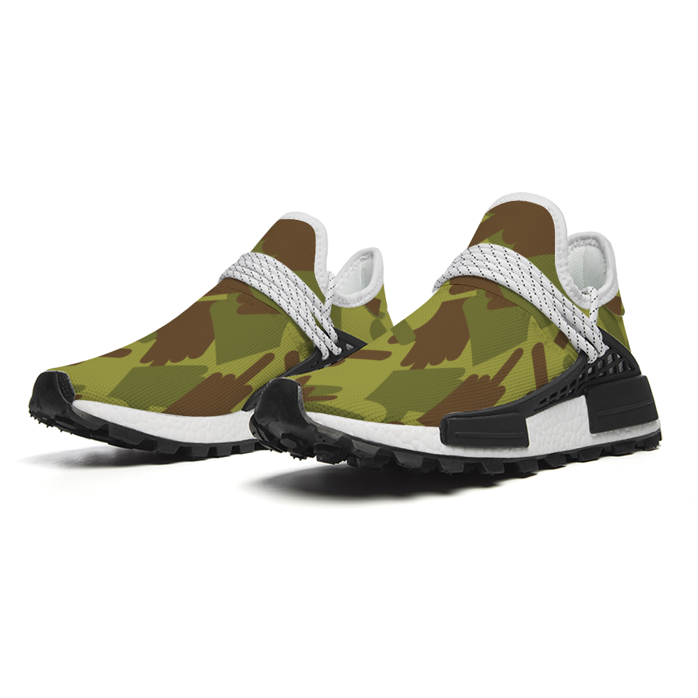 Fuck You Green Camo Breathable Non-Slip Sports Sneakers