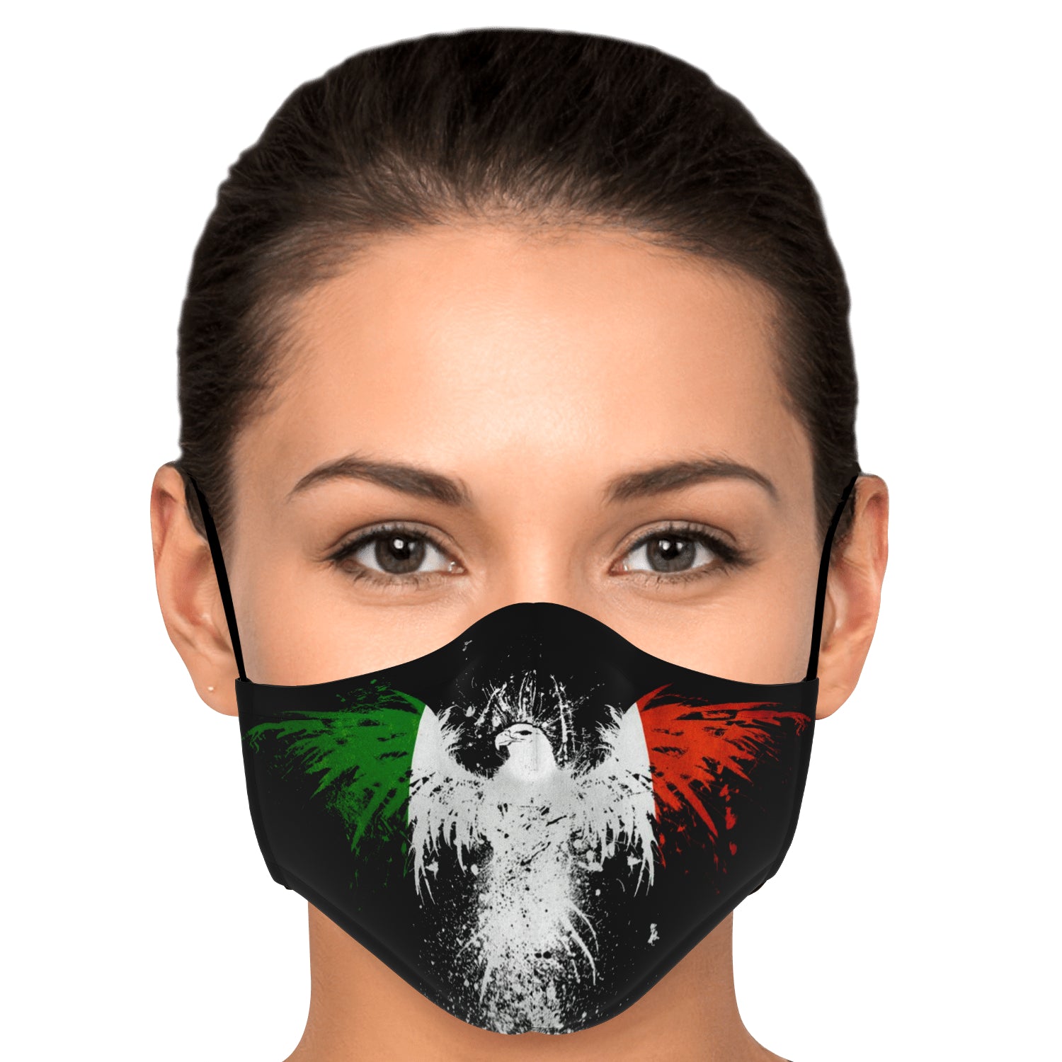 Italy Flag Art Paint Face Mask + 2 PM 2.5 Filters