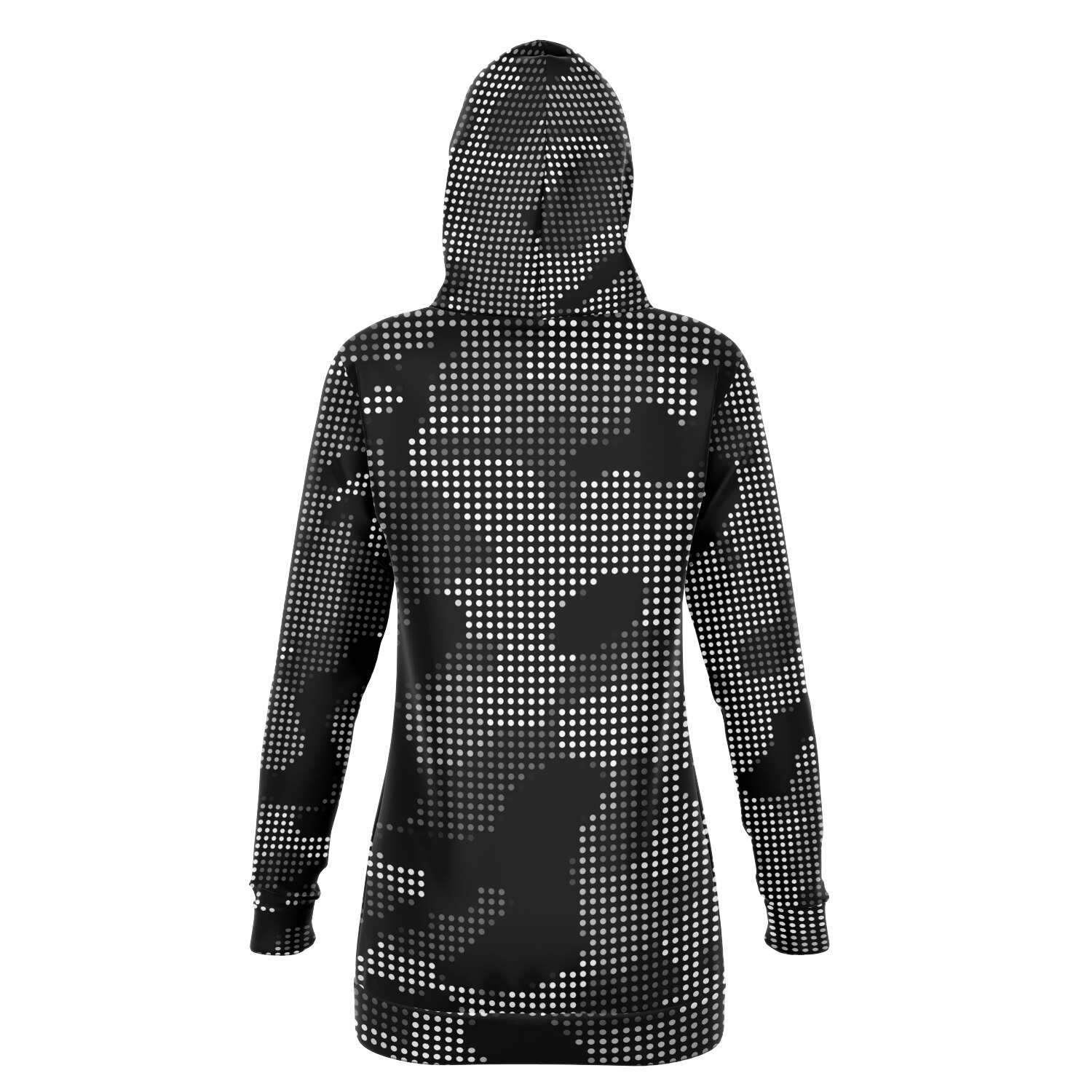 Italian Inside Carbon Fiber Grey Camo Hoodie Dress