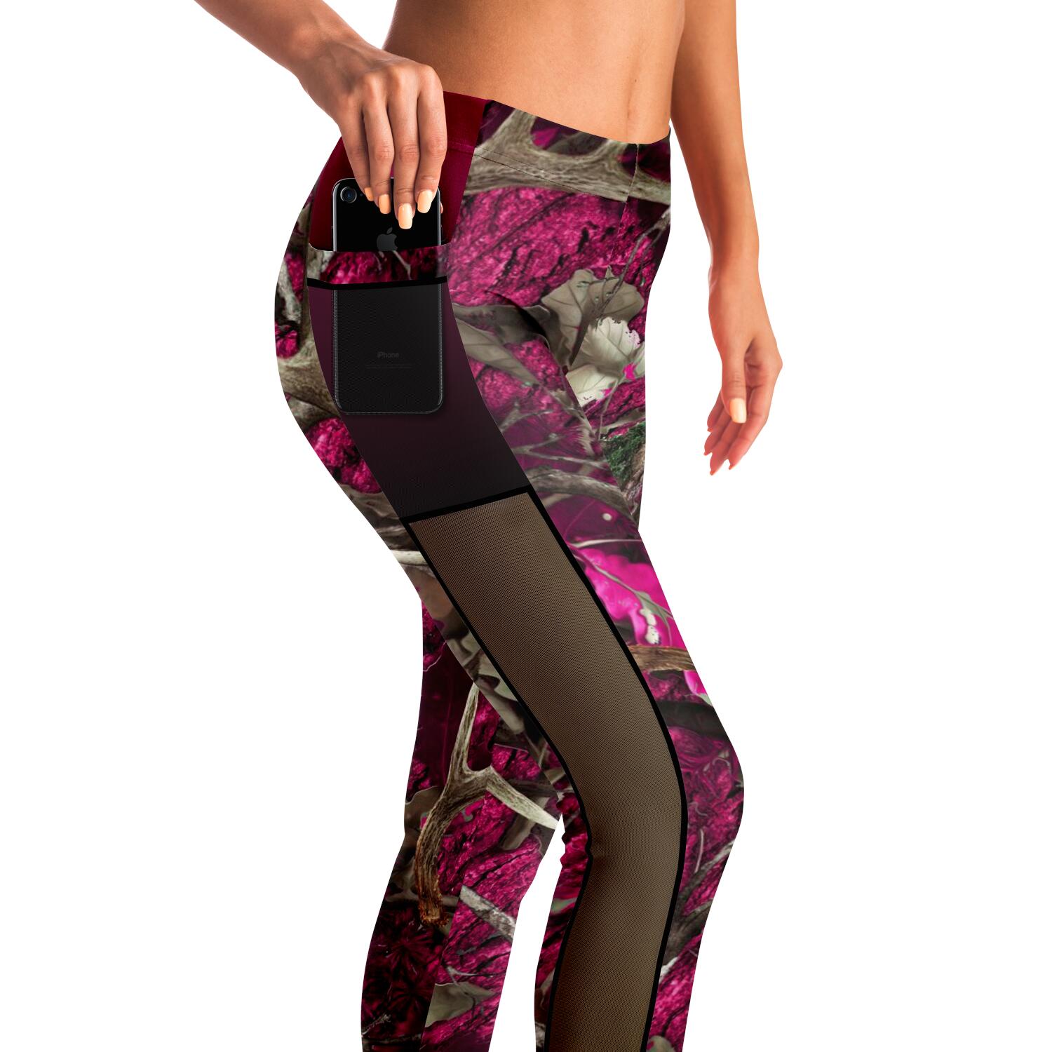 Pink Camo Mesh Pocket Leggings