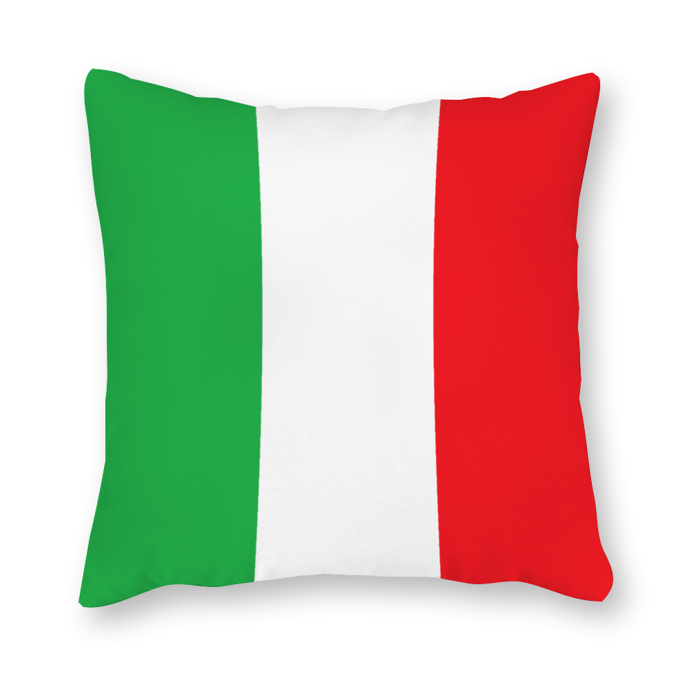 Italy Flag Map Canvas Pillowcases Set Of 4 Single Side Printing