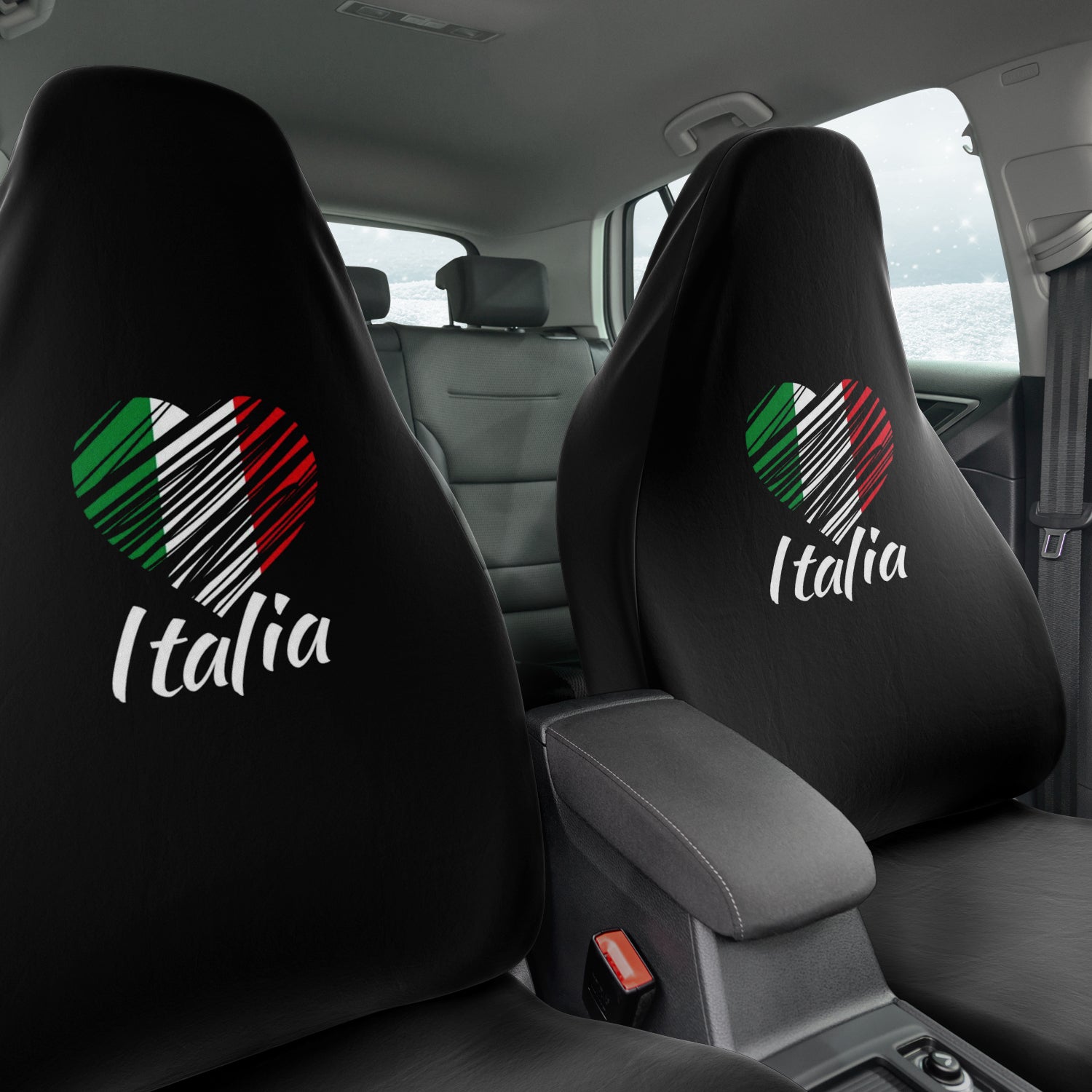 I Love Italy Car Seat Covers (Set Of 2)