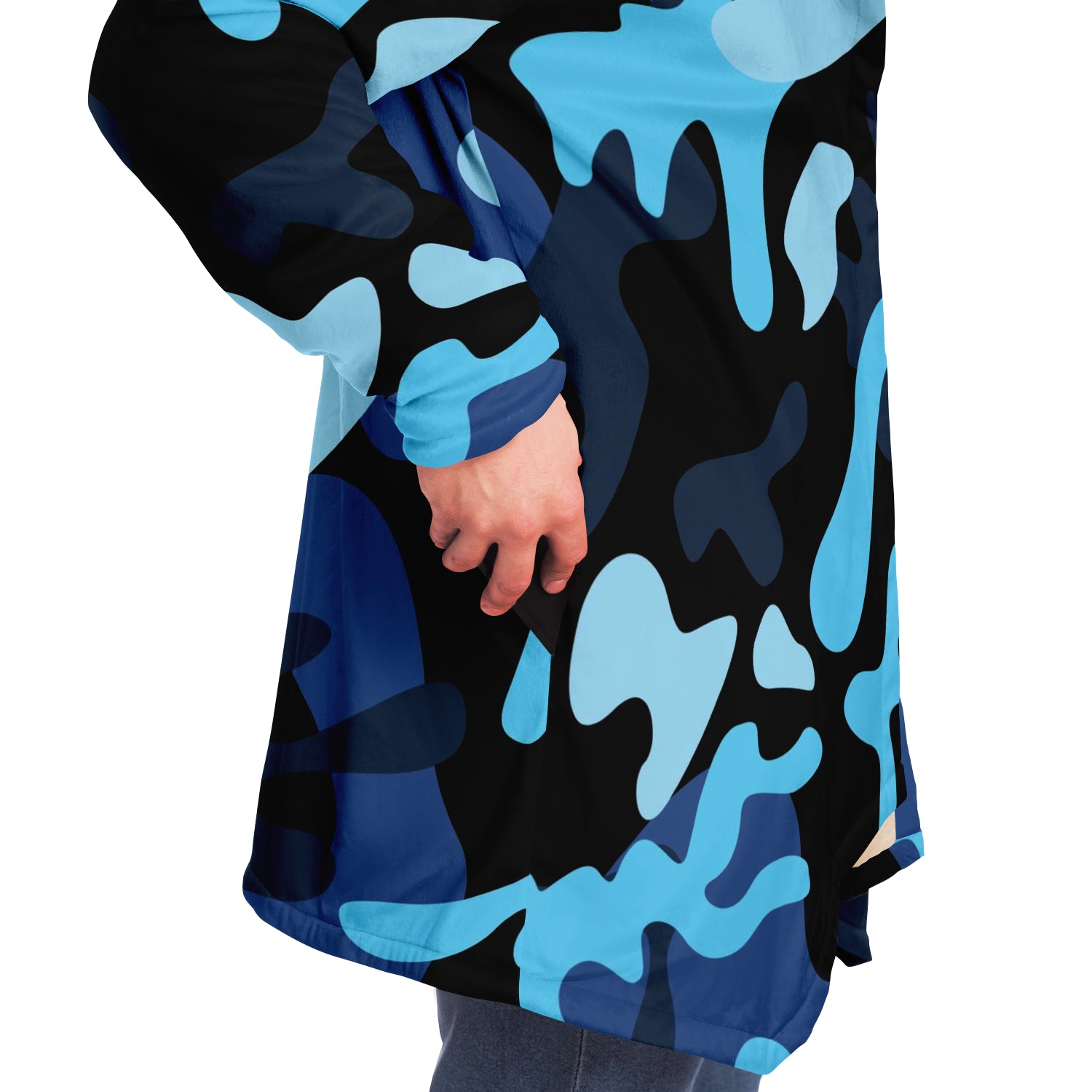 Italian Pride Blu Camo Microfleece Cloaks