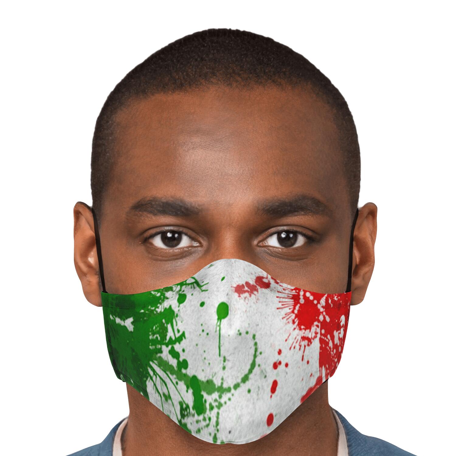 Italian Flag Art Custom Face Mask + 2 PM 2.5 Filters