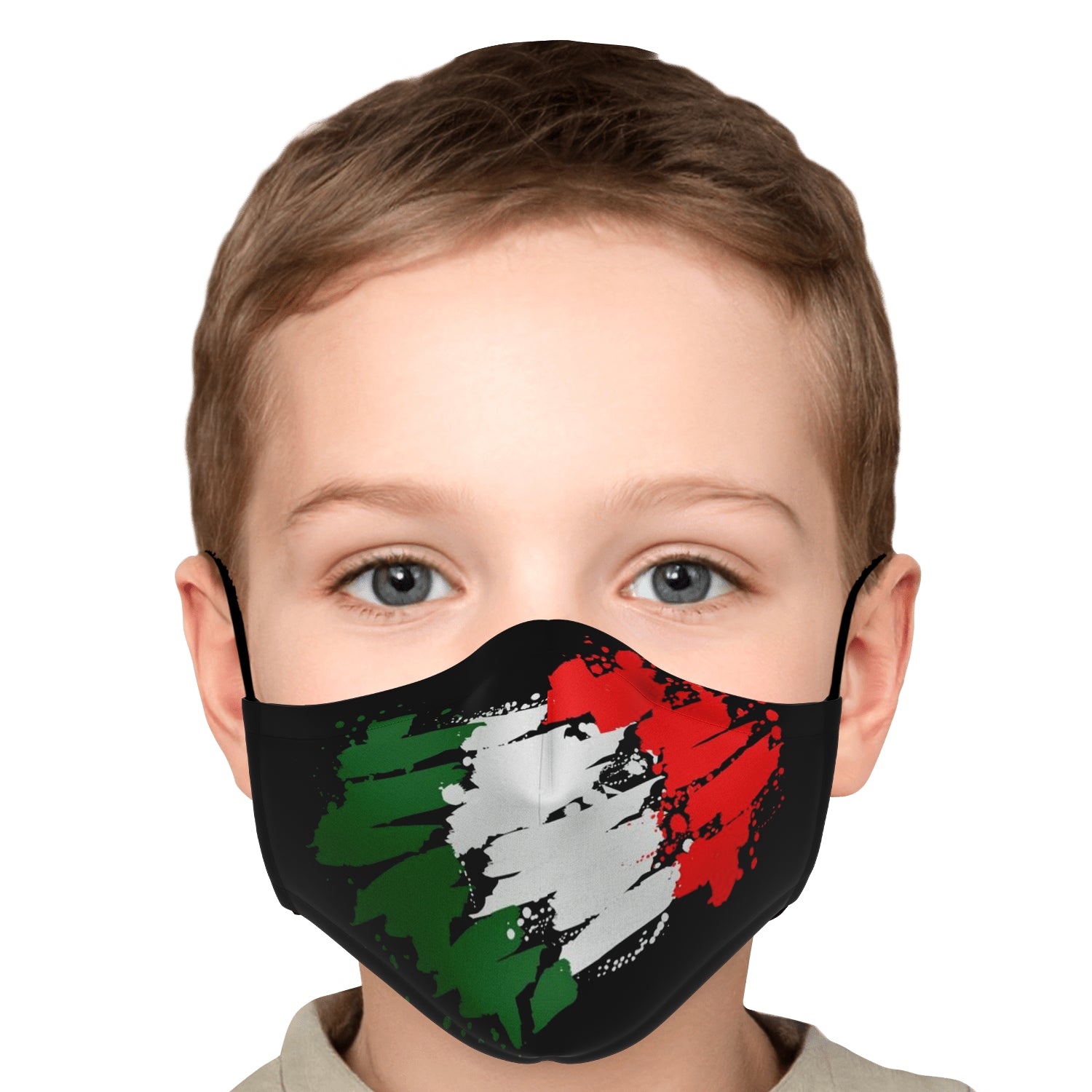 Italy Flag Paint Face Mask + 2 PM 2.5 Filters