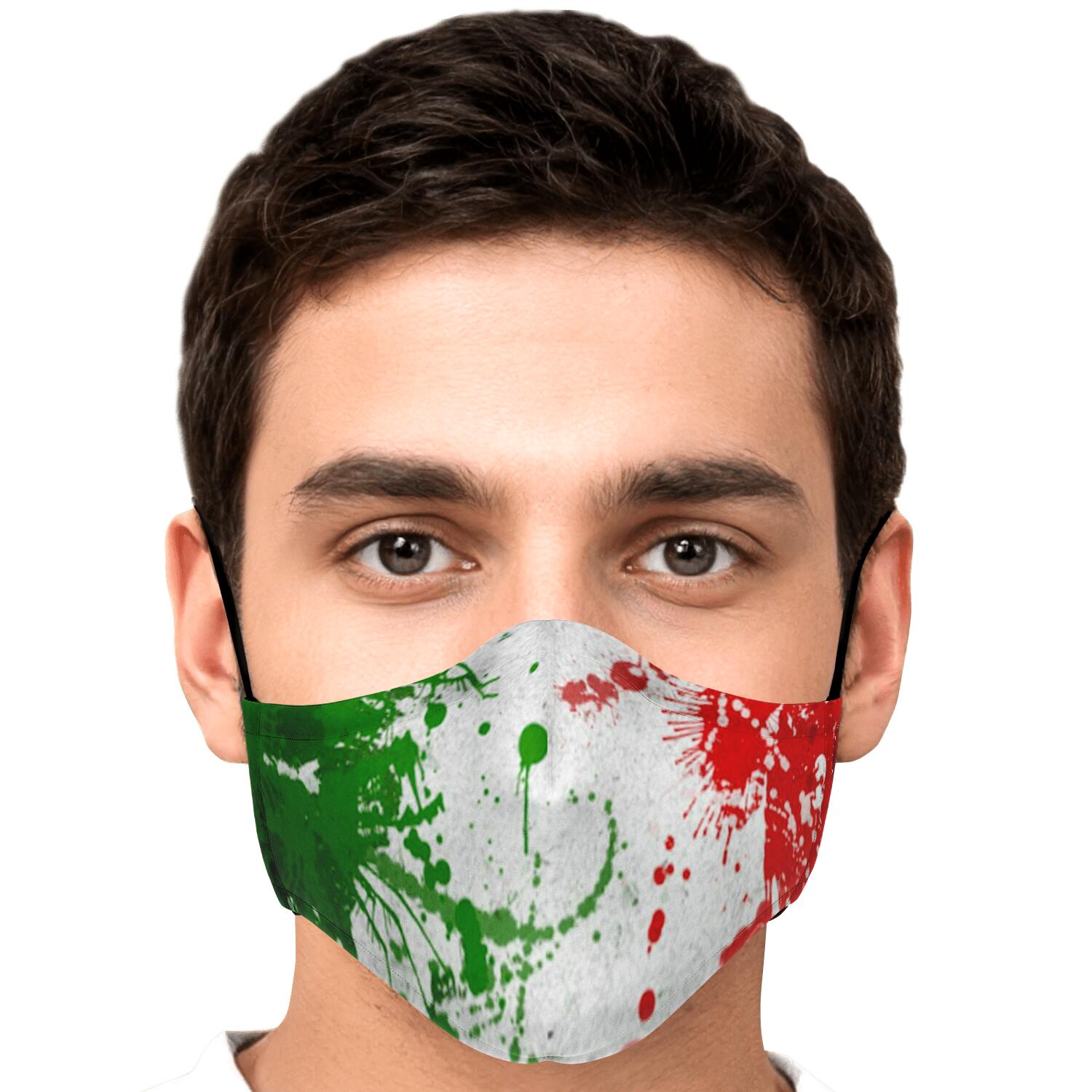 Italian Flag Art Custom Face Mask + 2 PM 2.5 Filters