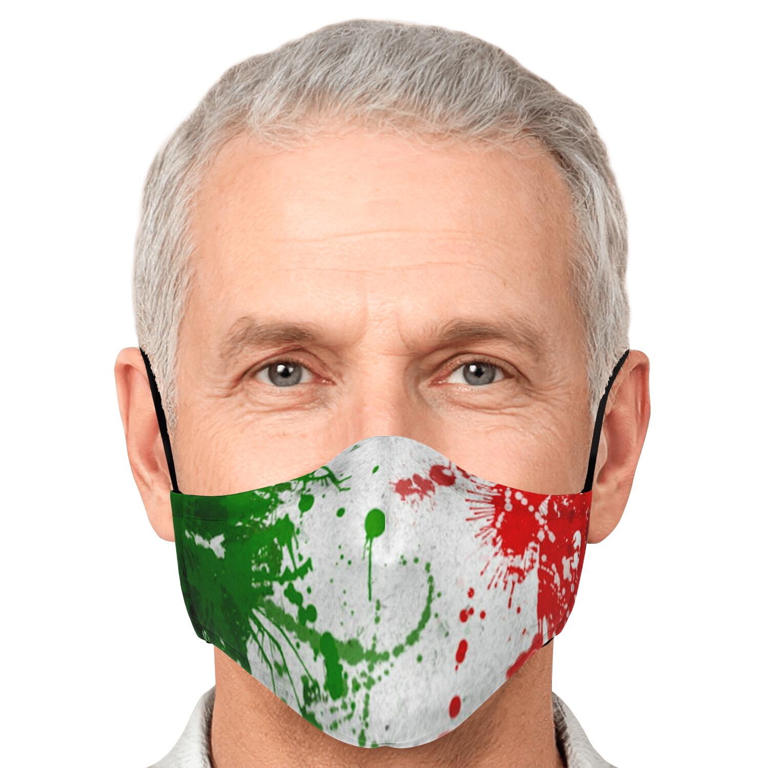 Italian Flag Art Custom Face Mask + 2 PM 2.5 Filters