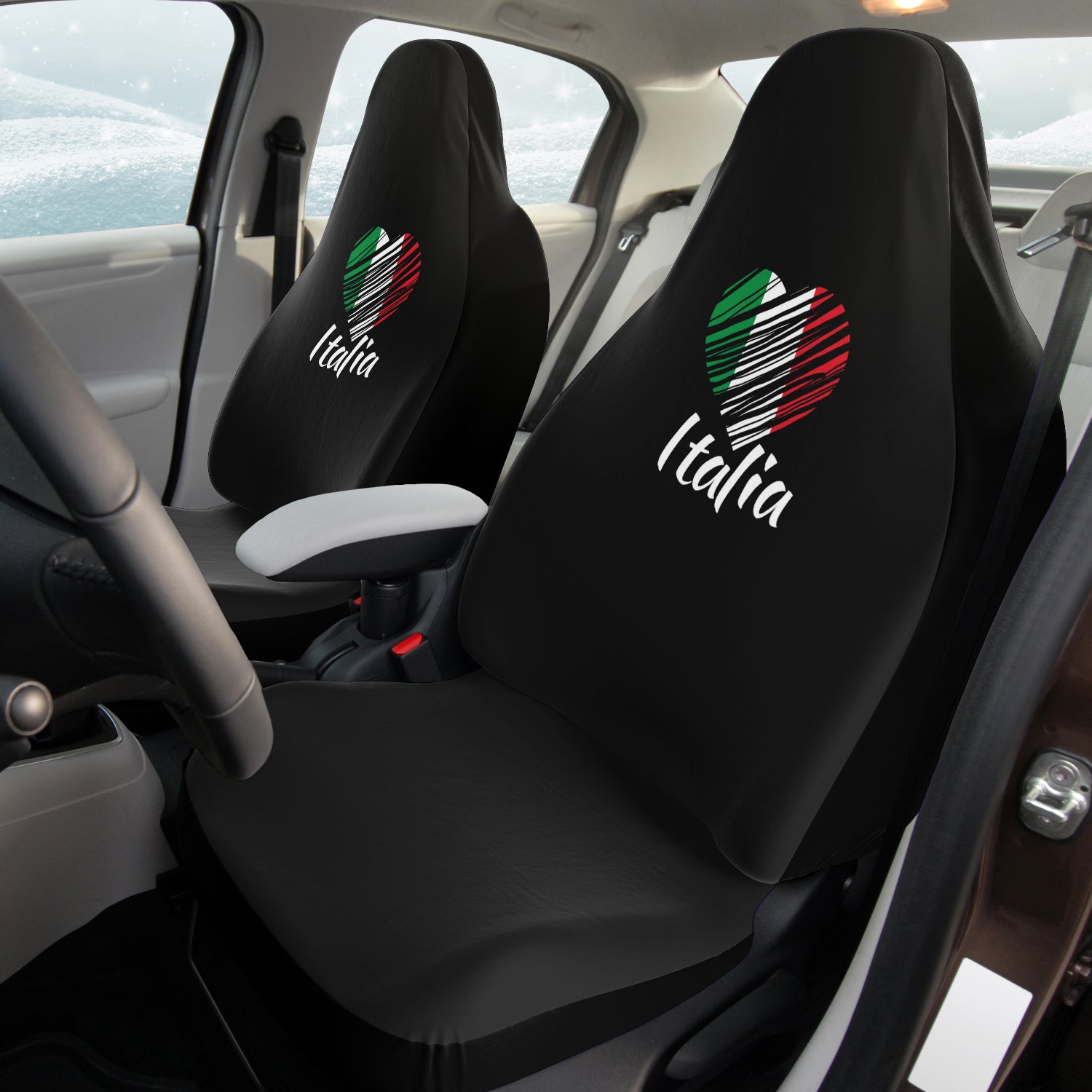 I Love Italy Car Seat Covers (Set Of 2)