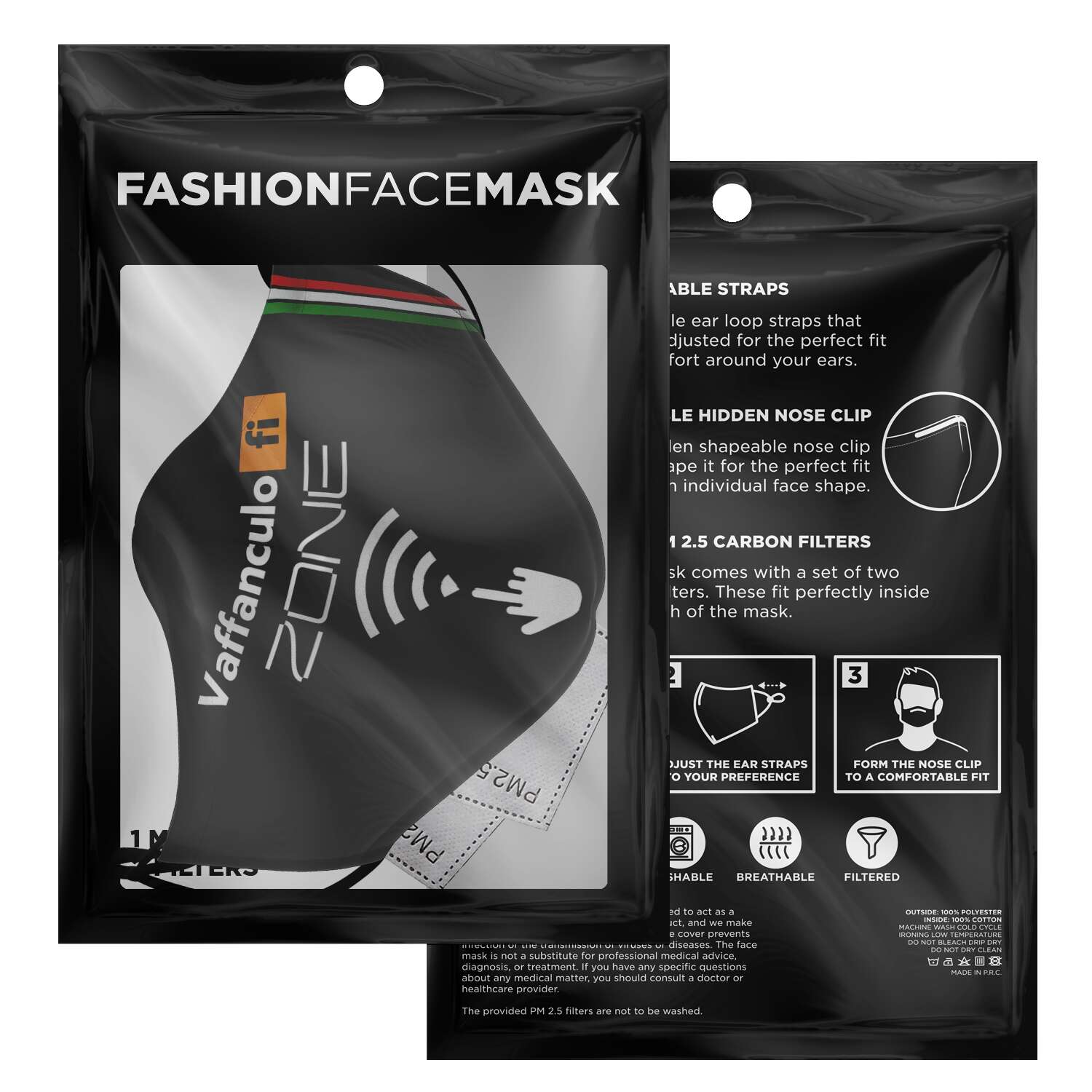 Vaffanculo-Fi Zone Face Mask + 2 PM 2.5 Filters