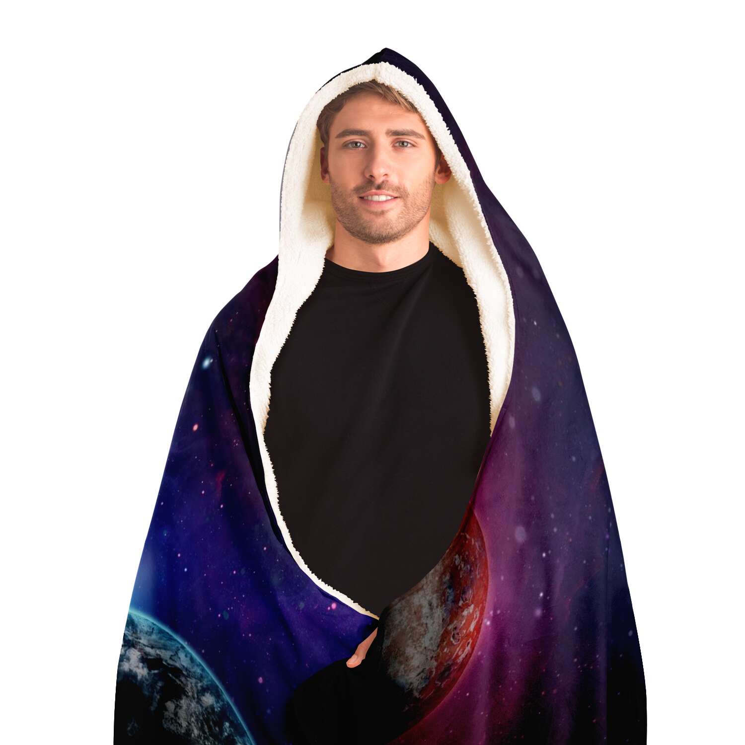 Space Galaxy Hooded Blanket