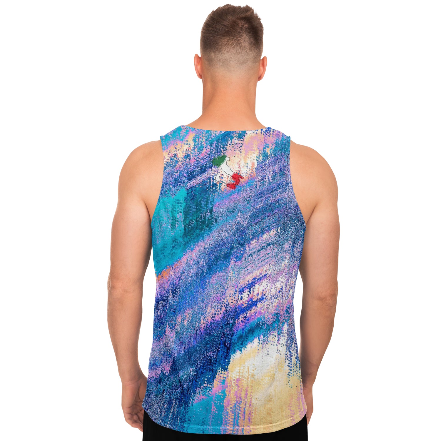 Italy Flag Map Paint Unisex Tank