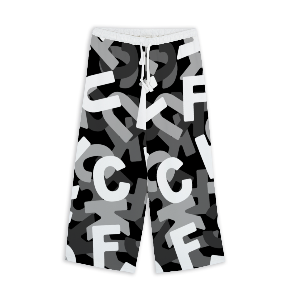 Fuck Grey Camo Unisex All Over Print Culottes Pants