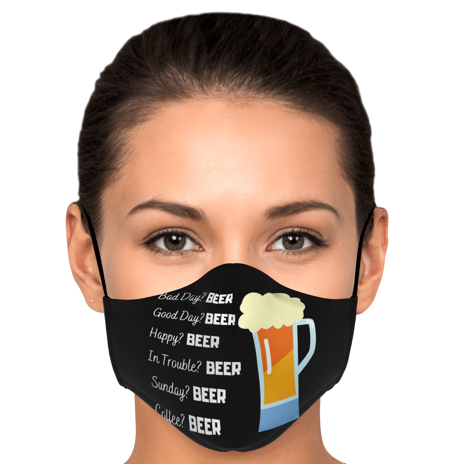 Funny Beer All Occasions Face Mask + 2 PM 2.5 Filters