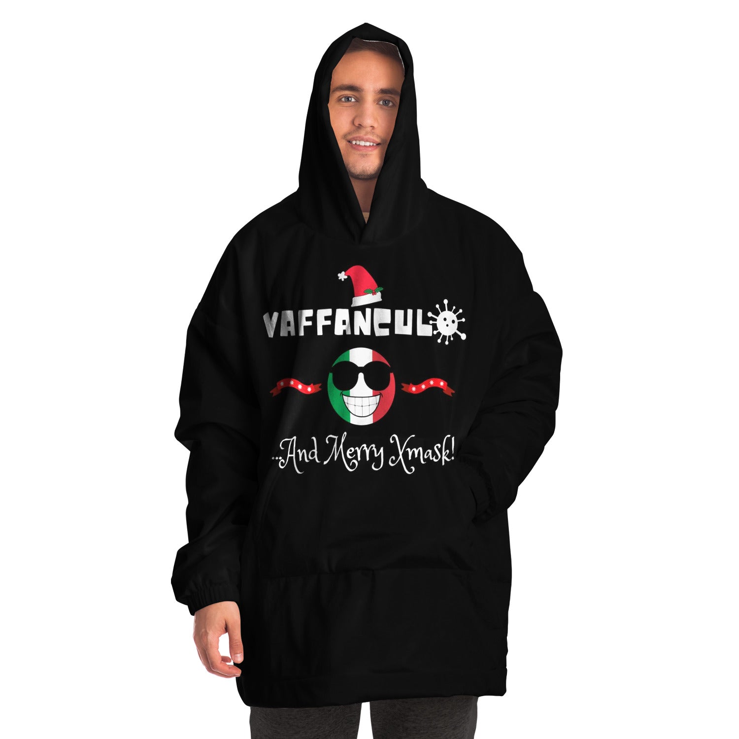 Vaffanculo And Merry Xmask Snug Hoodie