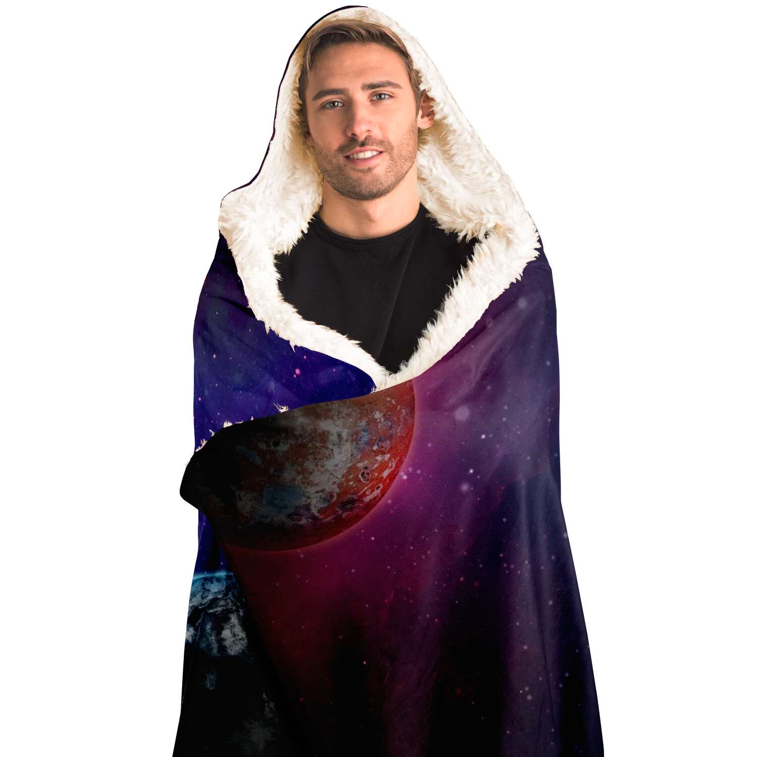 Space Galaxy Hooded Blanket