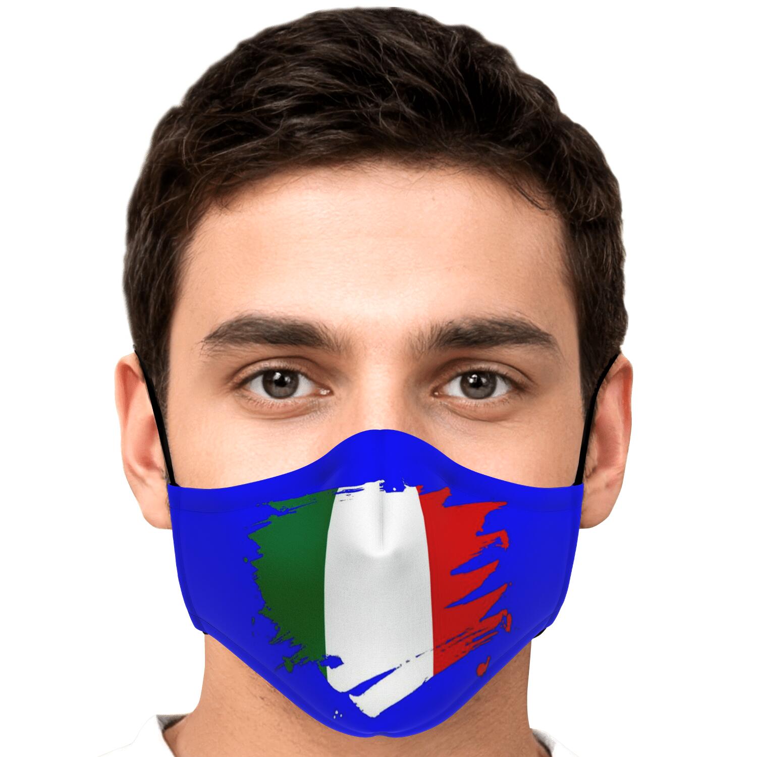 Italian Flag Paint Blu Face Mask + 2 PM 2.5 Filters