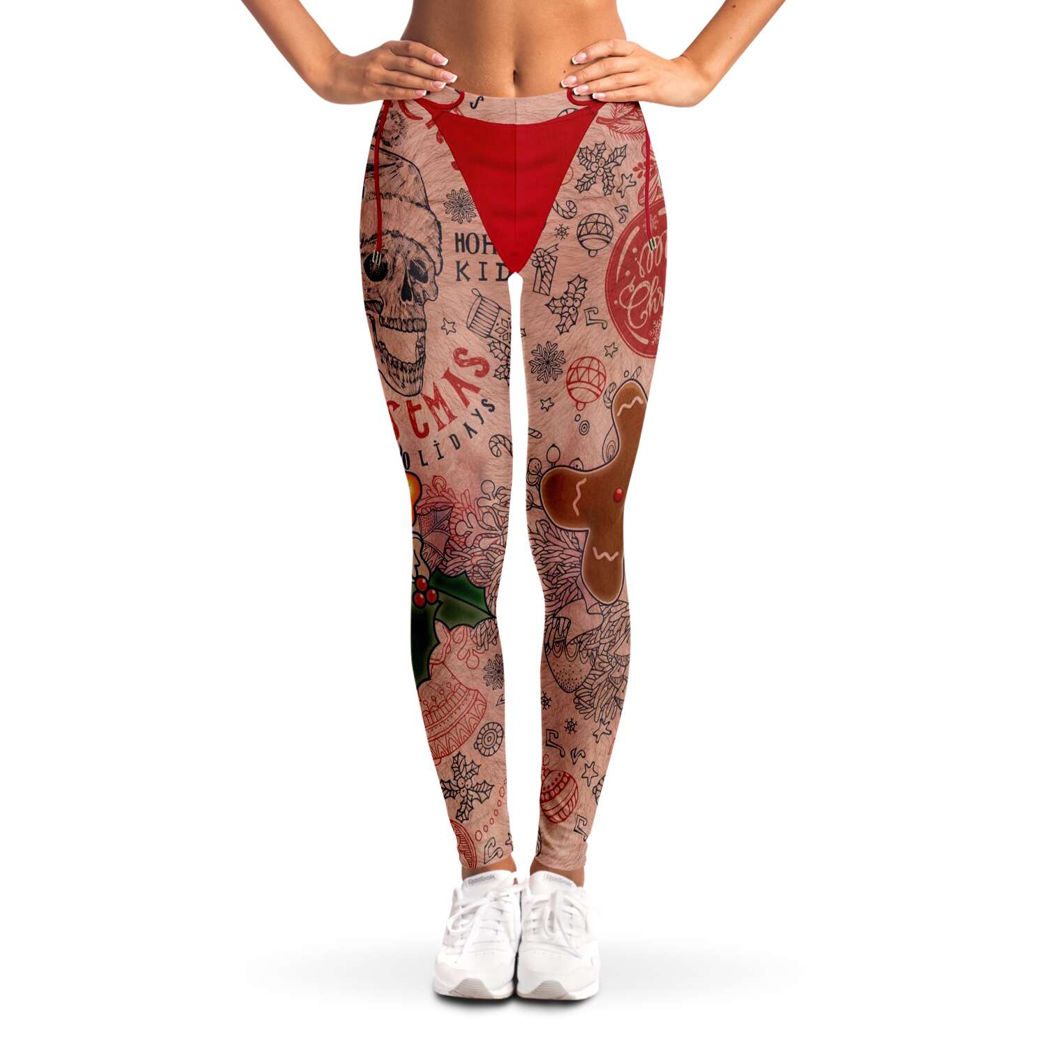 Santa Tattoo Xmas Leggings