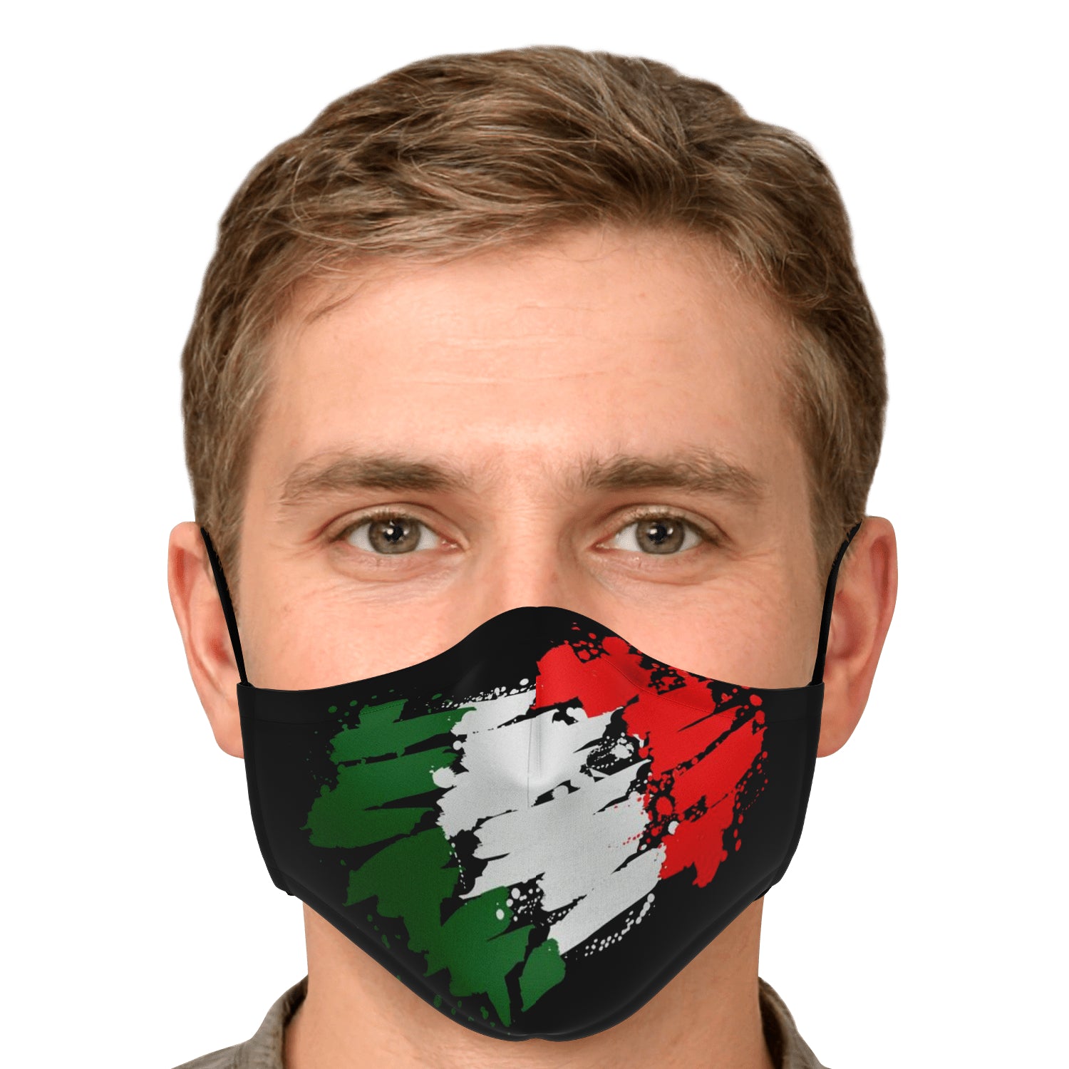 Italy Flag Paint Face Mask + 2 PM 2.5 Filters