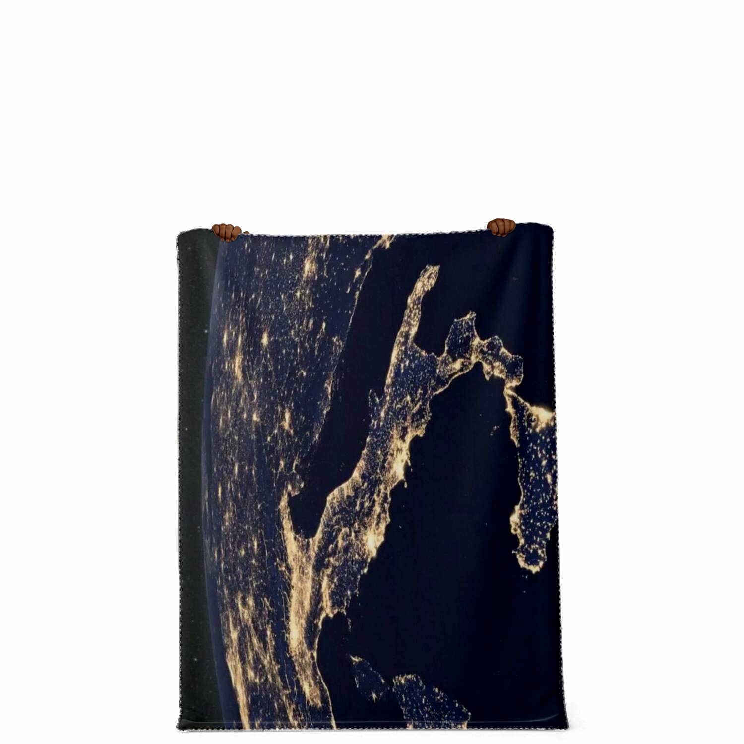 Italy Satellite View Premium Microfleece Blanket