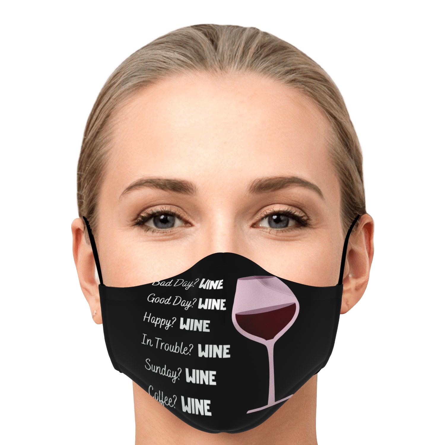 Funny Wine All Occasions Face Mask + 2 PM 2.5 Filters