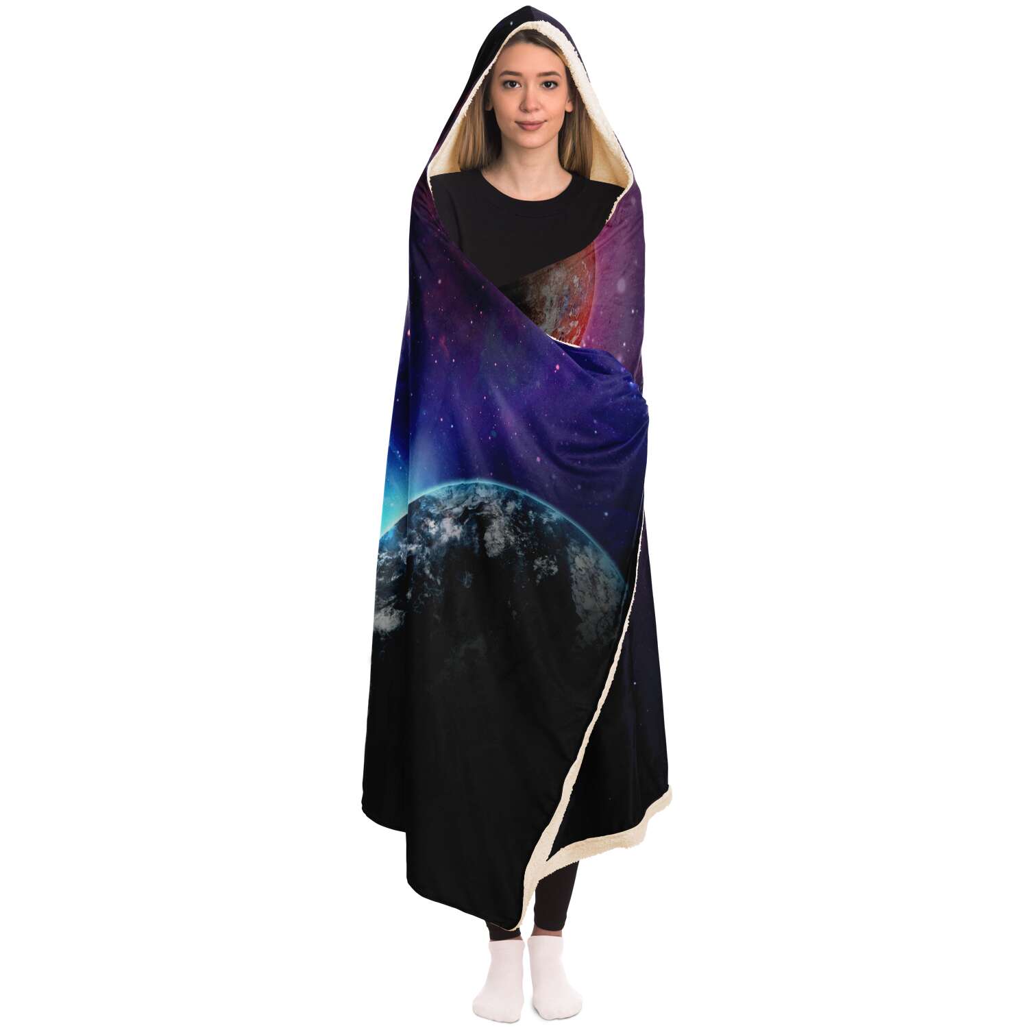 Space Galaxy Hooded Blanket