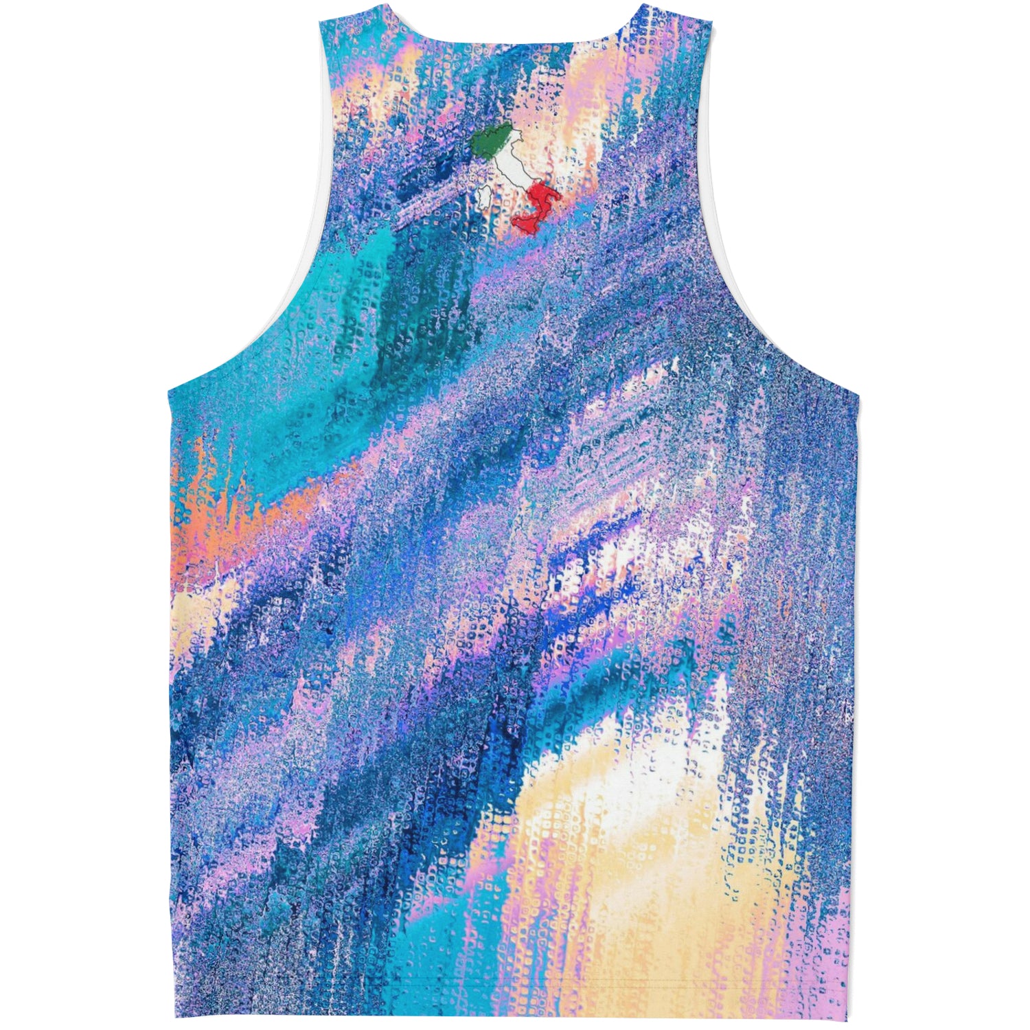 Italy Flag Map Paint Unisex Tank