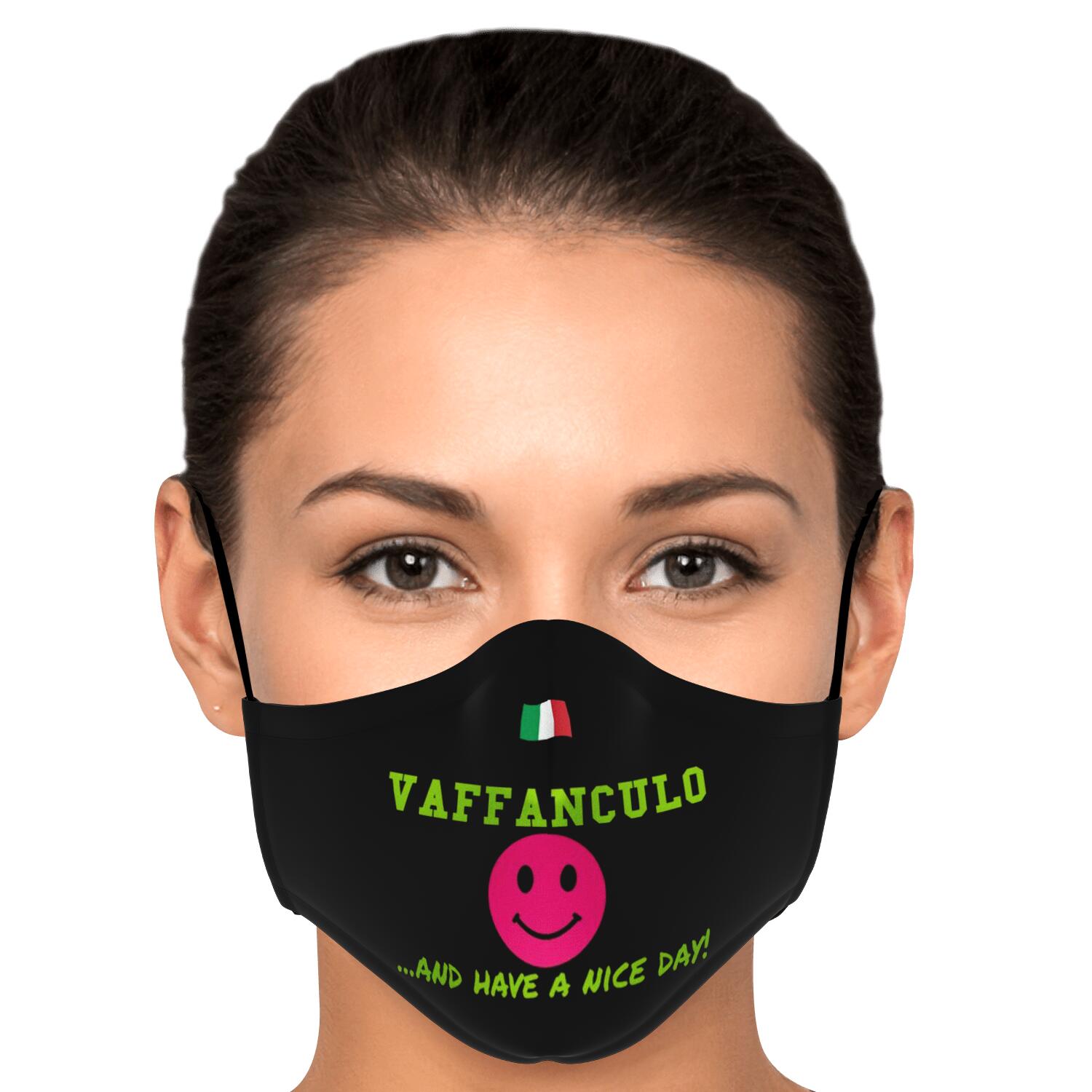 Vaffanculo Have A Nice Day Custom Face Mask + 2 PM 2.5 Filters