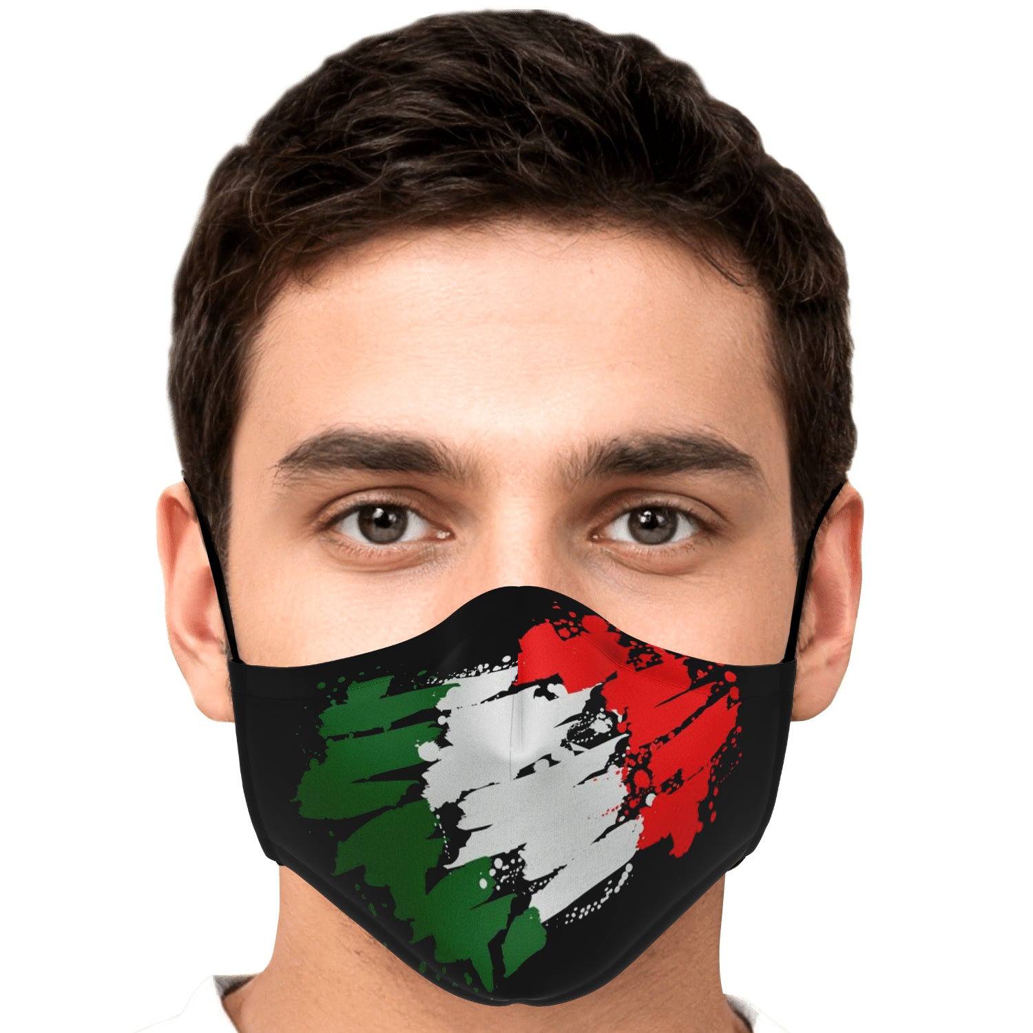 Italy Flag Paint Face Mask + 2 PM 2.5 Filters