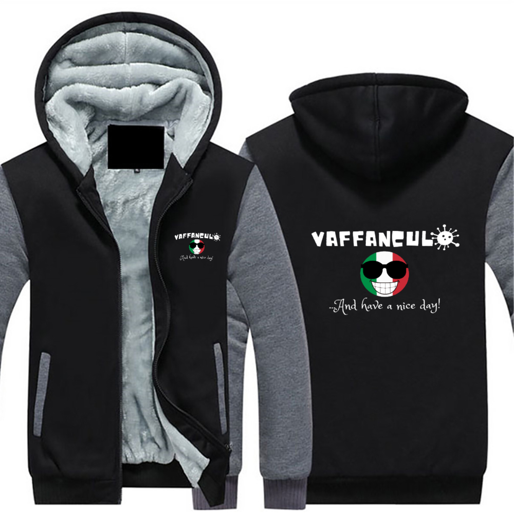 Vaffanculo Nice Day Full Zip Warm Hoodie