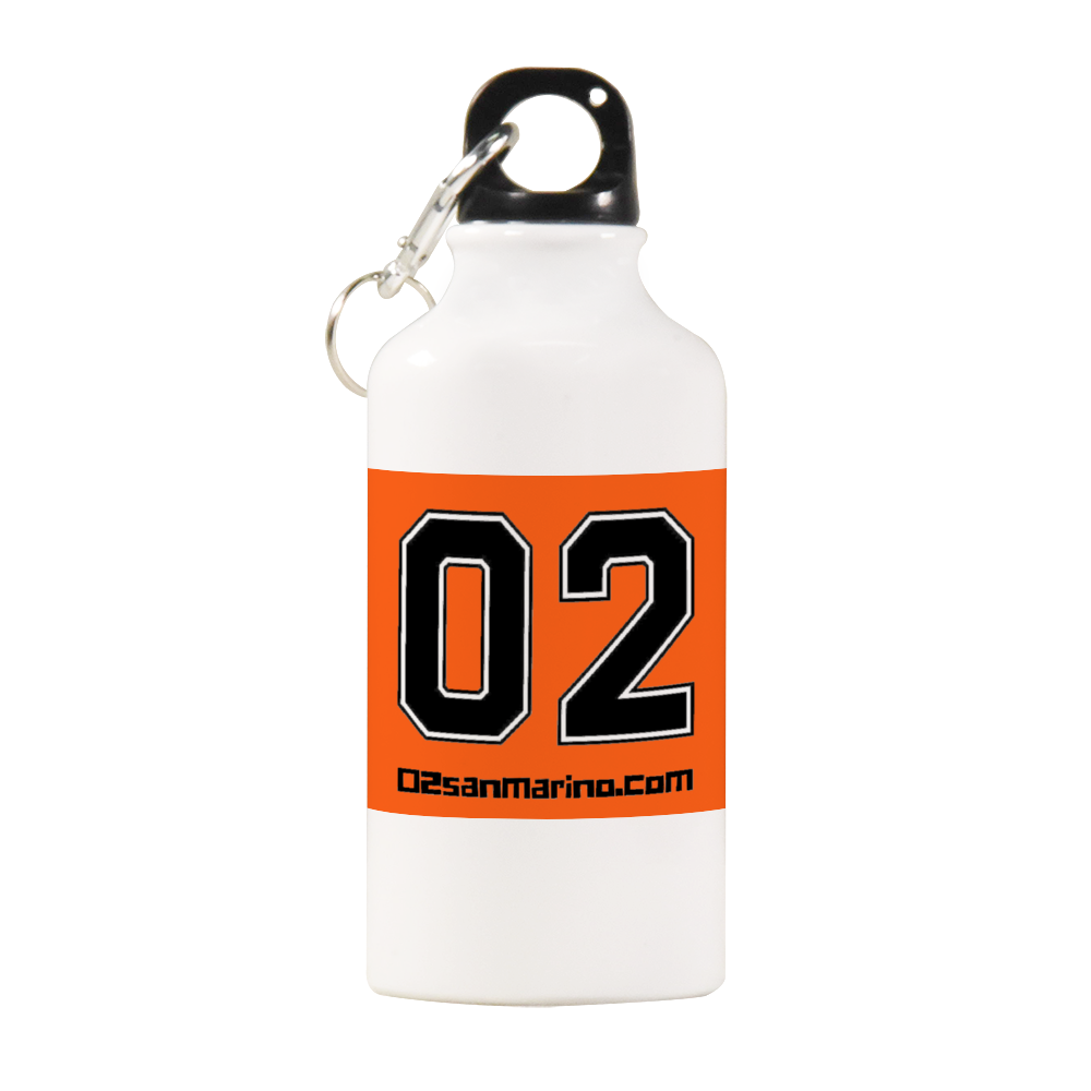 02 Sports Water Bottle White Color 13.5oz