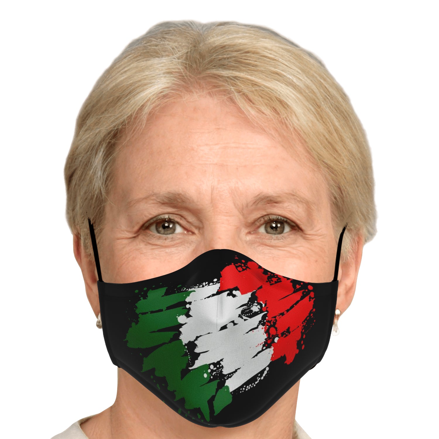 Italy Flag Paint Face Mask + 2 PM 2.5 Filters