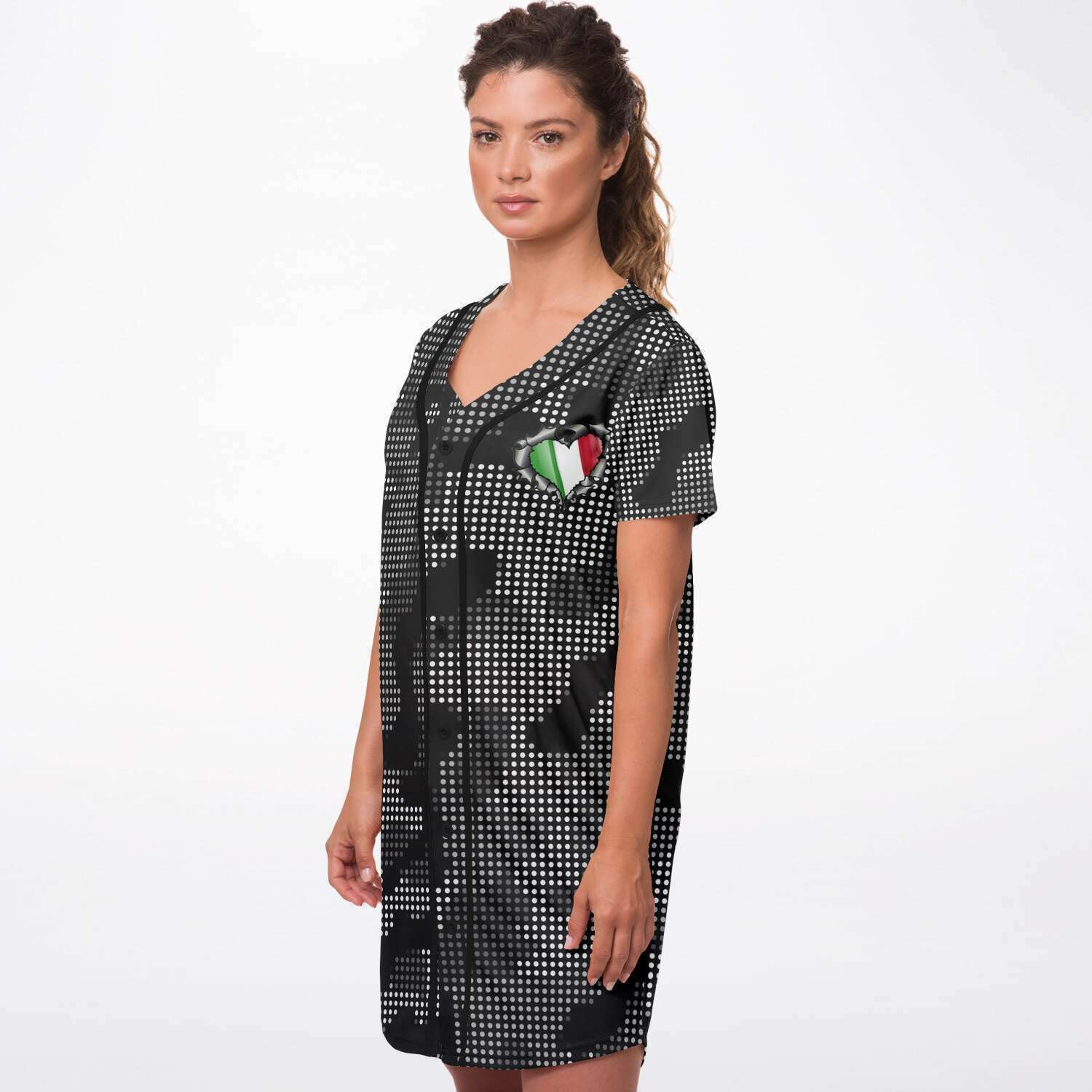 Italia Inside Nr 1 Carbon Fiber Camo Baseball Jersey Dress