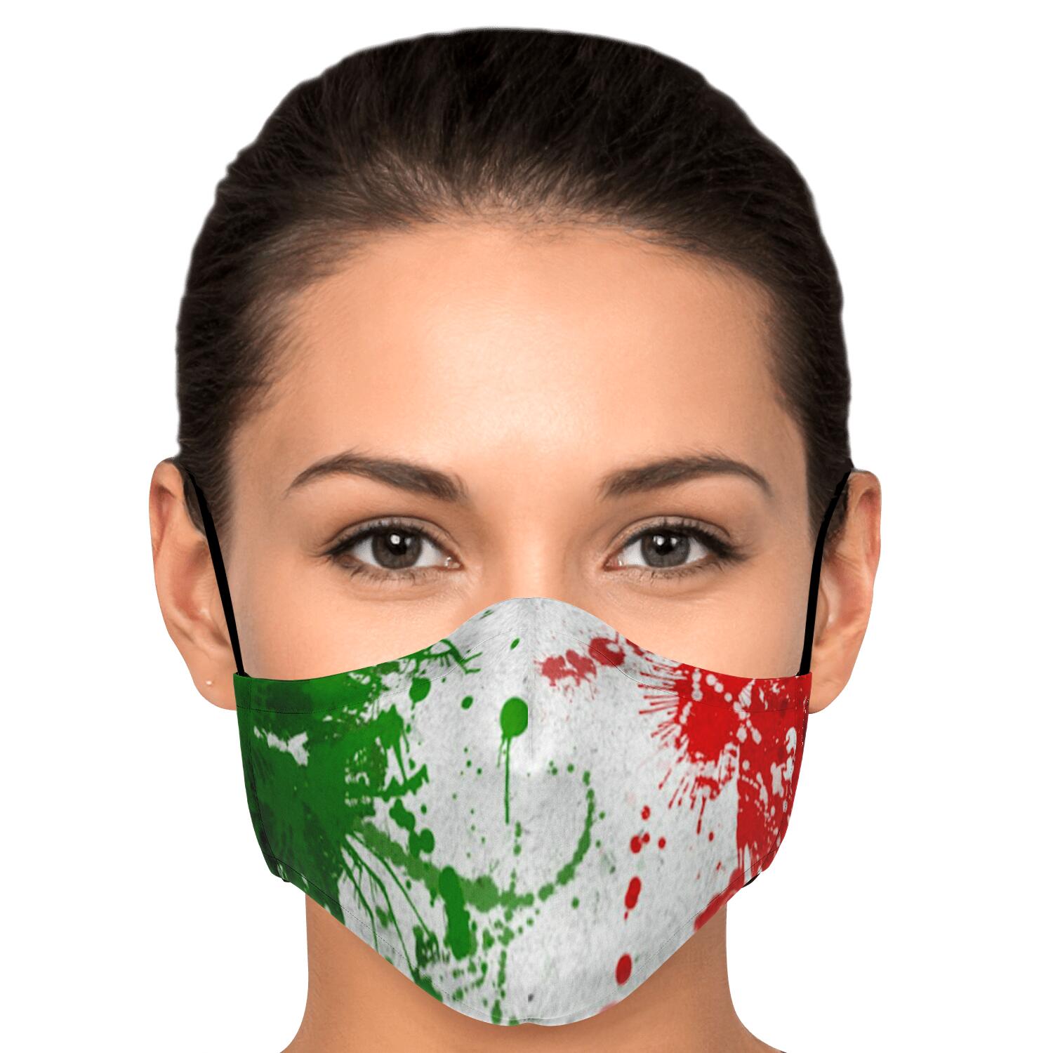 Italian Flag Art Custom Face Mask + 2 PM 2.5 Filters