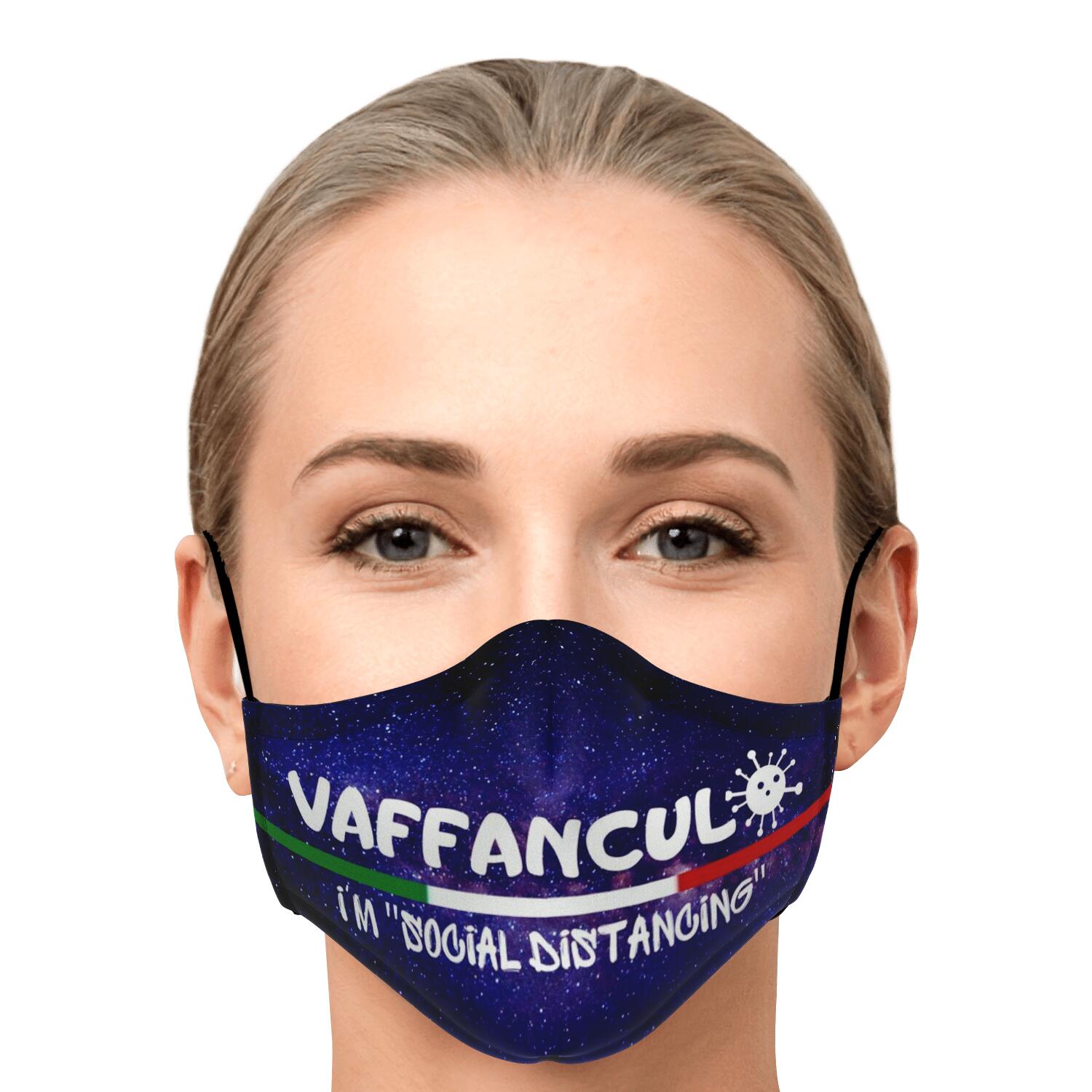 Vaffanculo Social Distancing Galaxy Face Mask + 2 PM 2.5 Filters