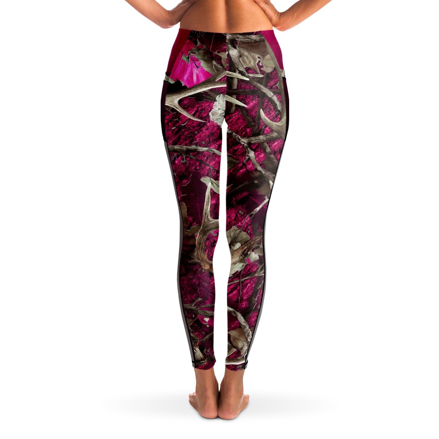 Pink Camo Mesh Pocket Leggings