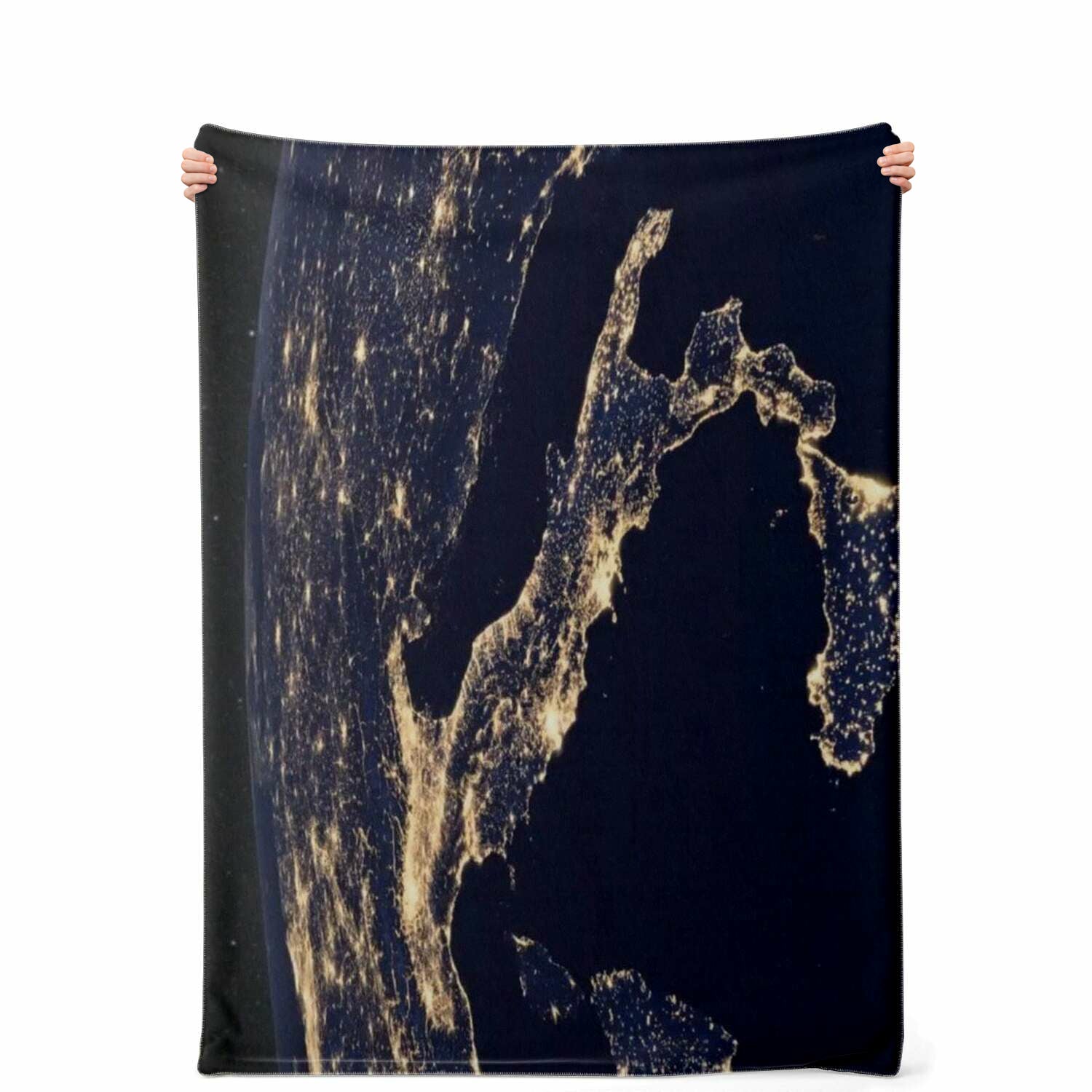 Italy Satellite View Premium Microfleece Blanket