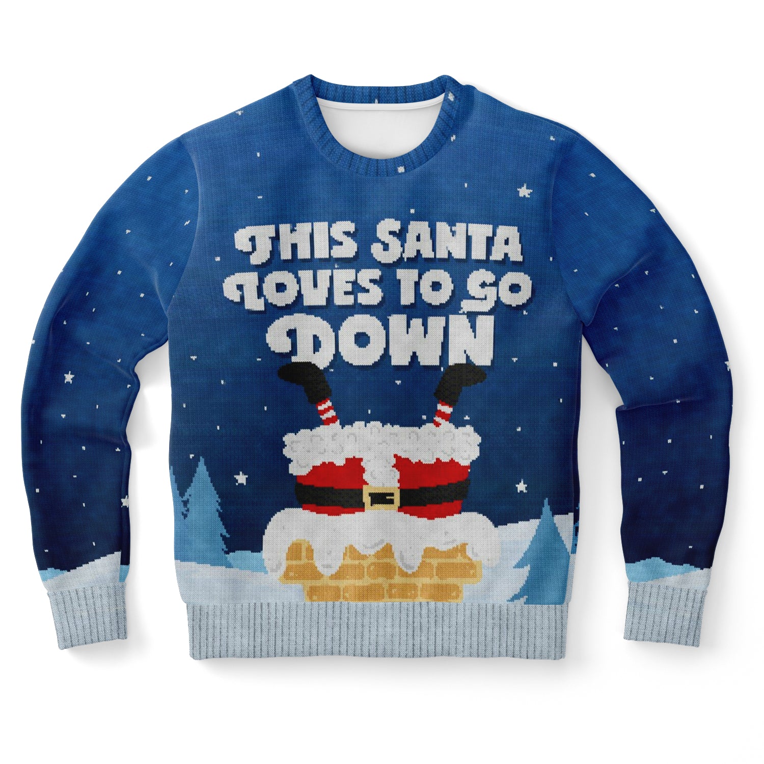 This Santa Loves To Go Down Ugly Xmas Sweatshirt