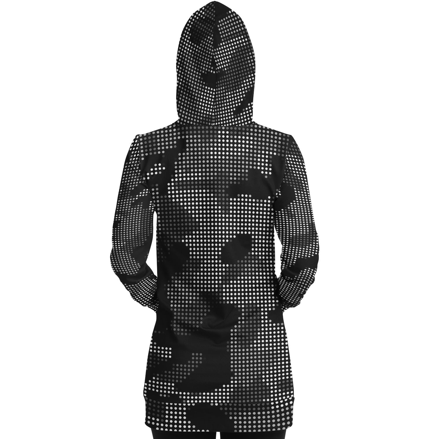 Italian Inside Carbon Fiber Grey Camo Hoodie Dress