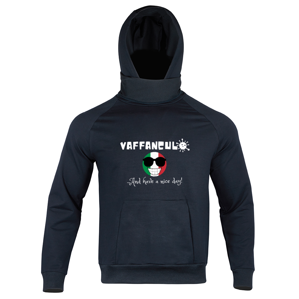 Vaffanculo And Have A Nice Day Black Turtleneck Hoodie