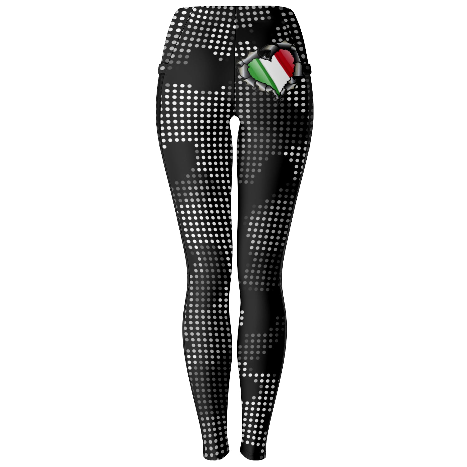 Italian Inside Carbon Fiber Grey Camo Mesh Pocket Leggings