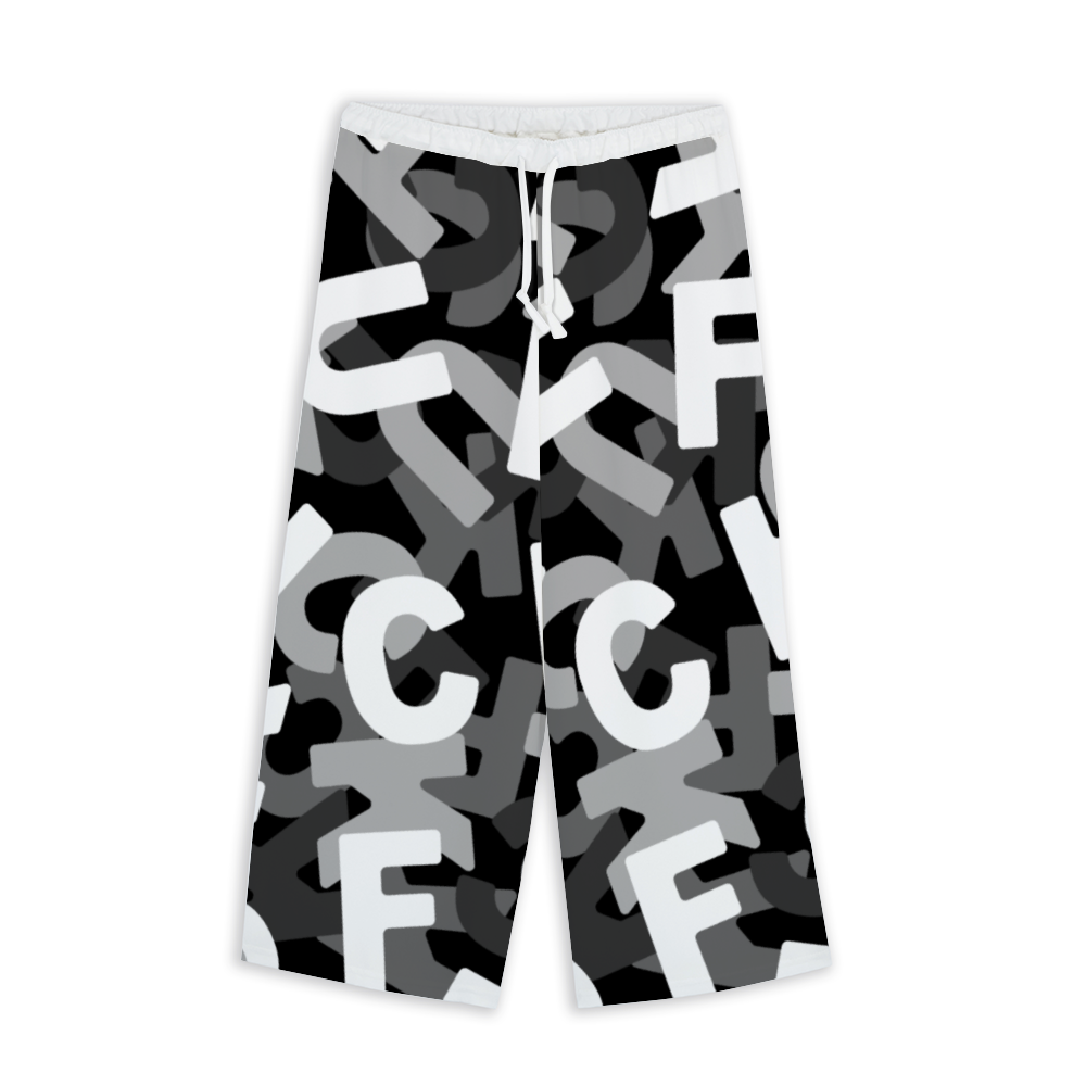 Fuck Grey Camo Unisex All Over Print Culottes Pants