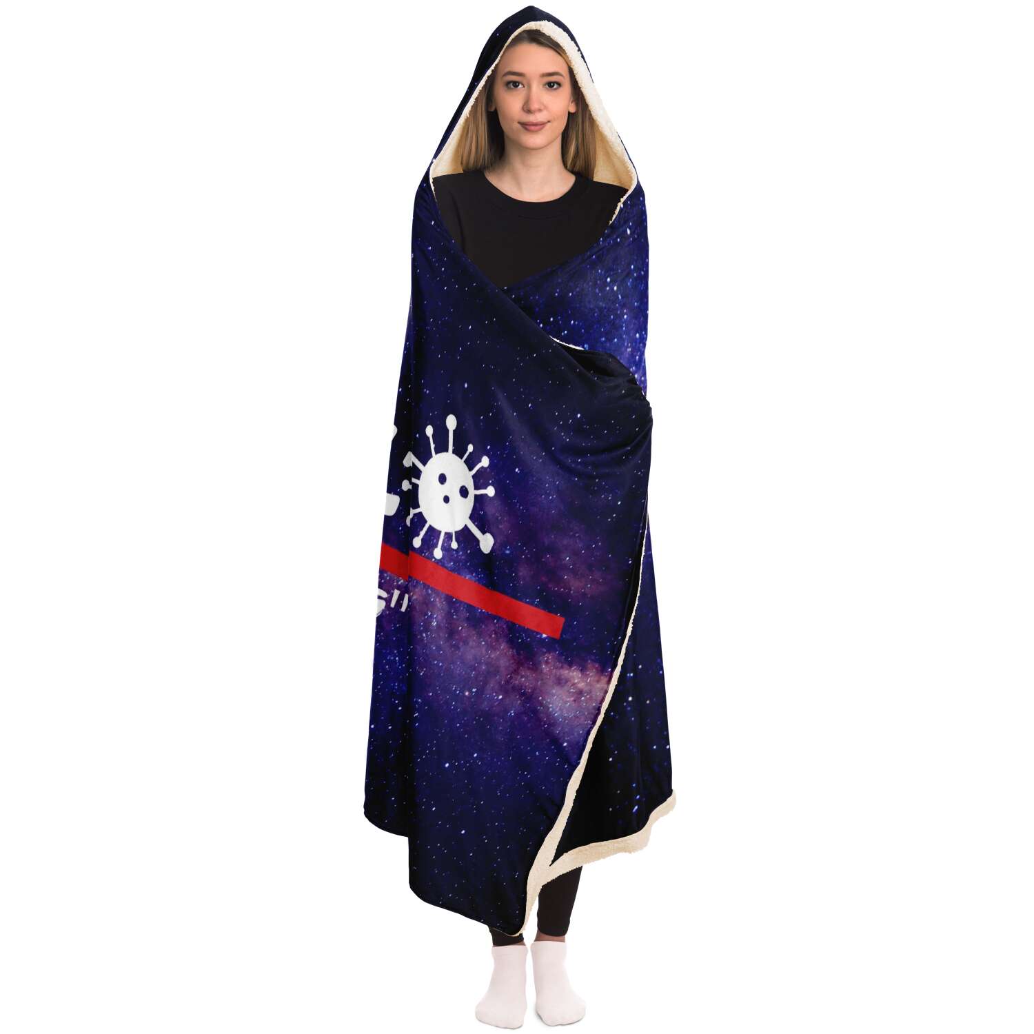 Vaffanculo "Social Distancing" Galaxy Hooded Blanket