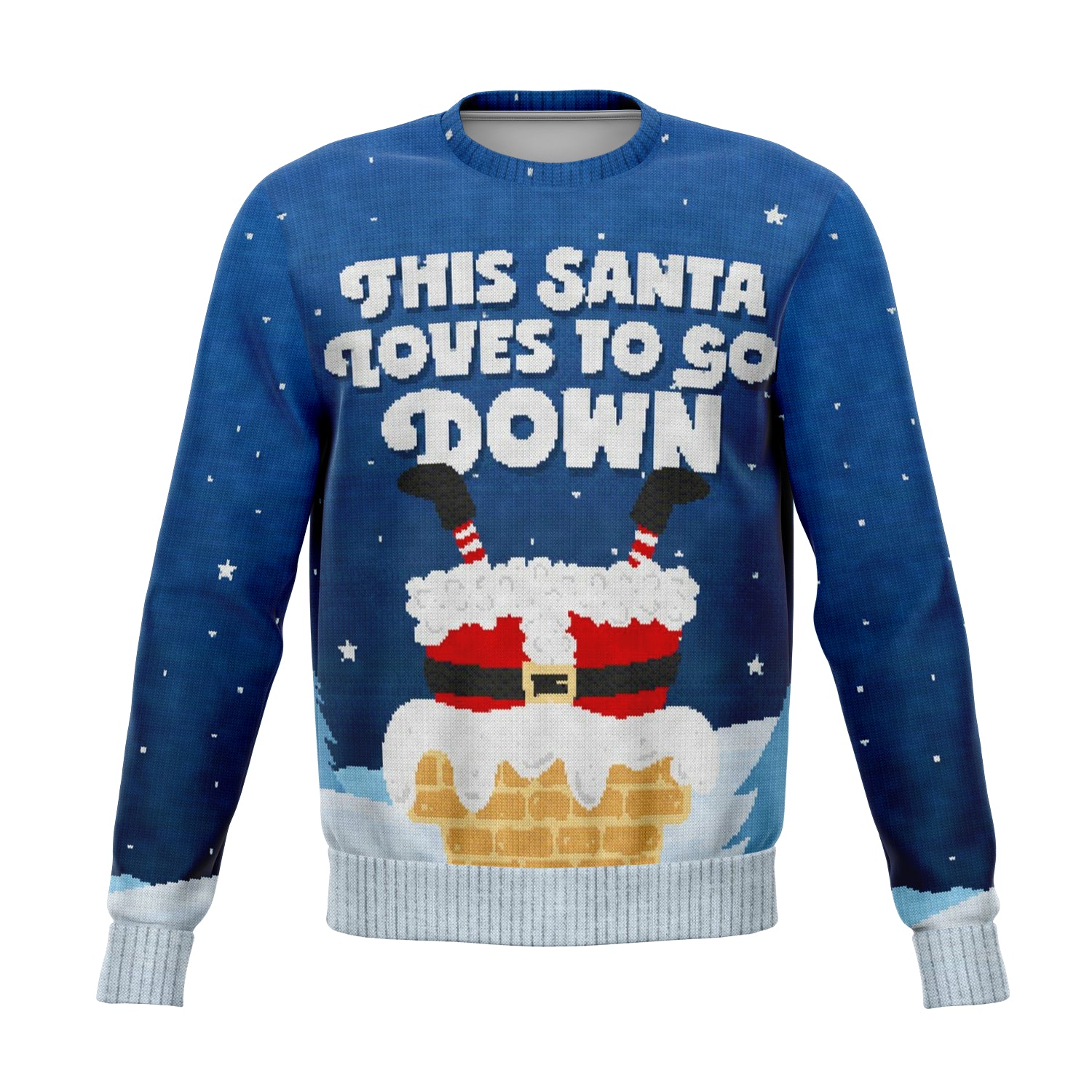 This Santa Loves To Go Down Ugly Xmas Sweatshirt