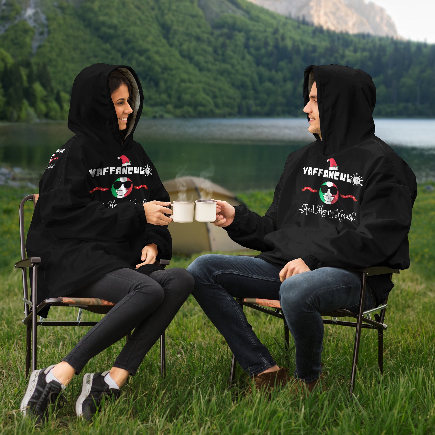 Vaffanculo And Merry Xmask Snug Hoodie