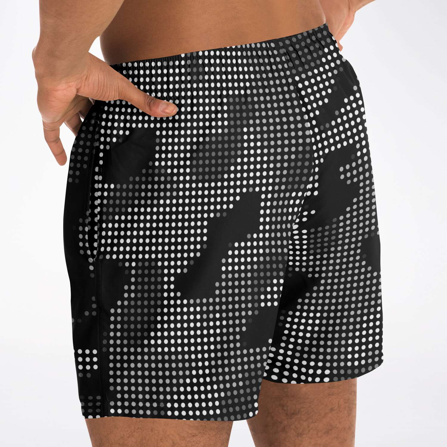 Italia Flag Map Carbon Fiber Camo Swim Trunks Men